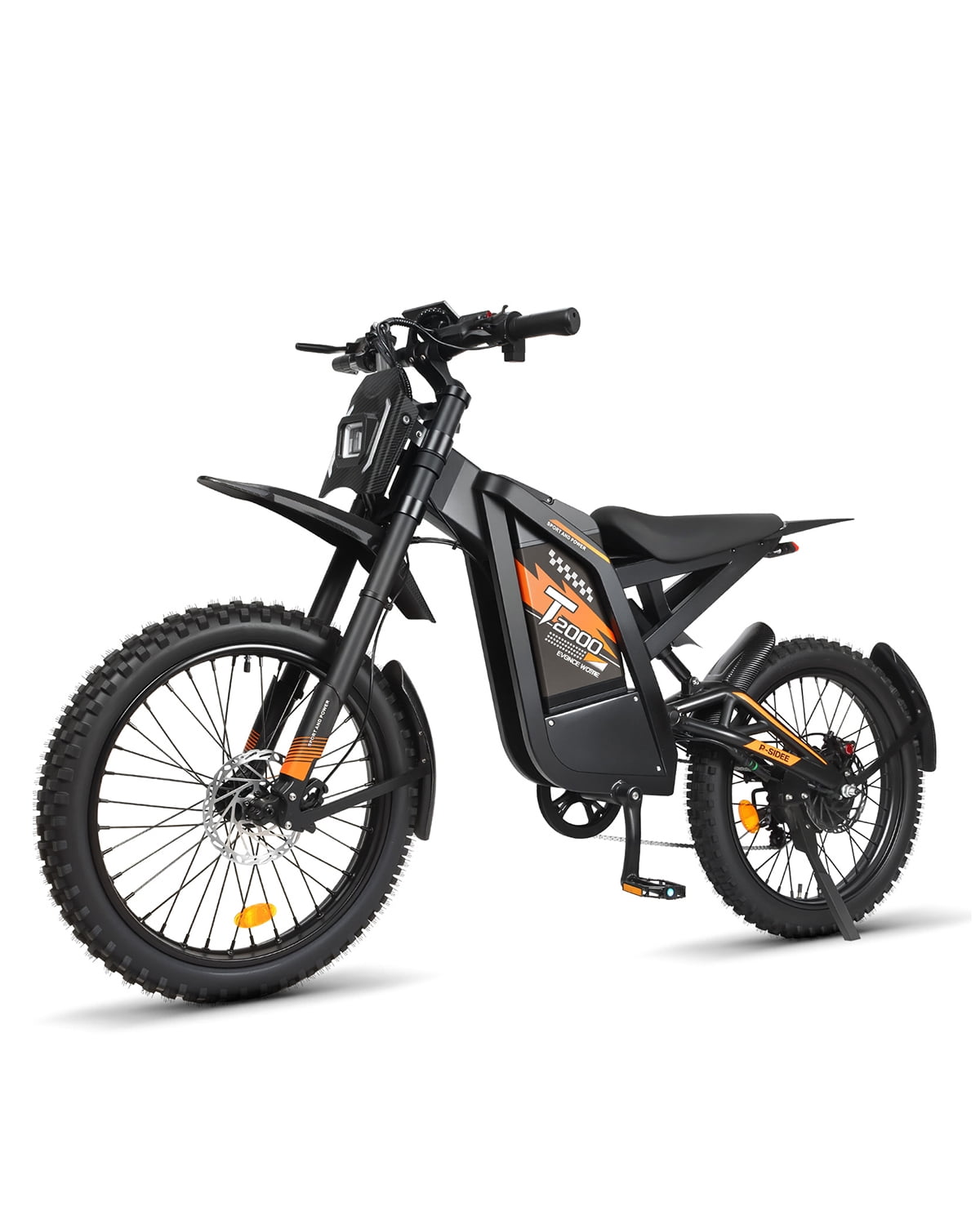 OUXI T2000 Electric Dirt Bike for Adults,3000W Peak Electric Bike,48V 30Ah Battery,37MPH/85+Miles Electric Motorcycles,24 Fat Tire E Dirtbike,Dual Hydraulic Brakes Mountain Bike,E Dirt Bike UL2849