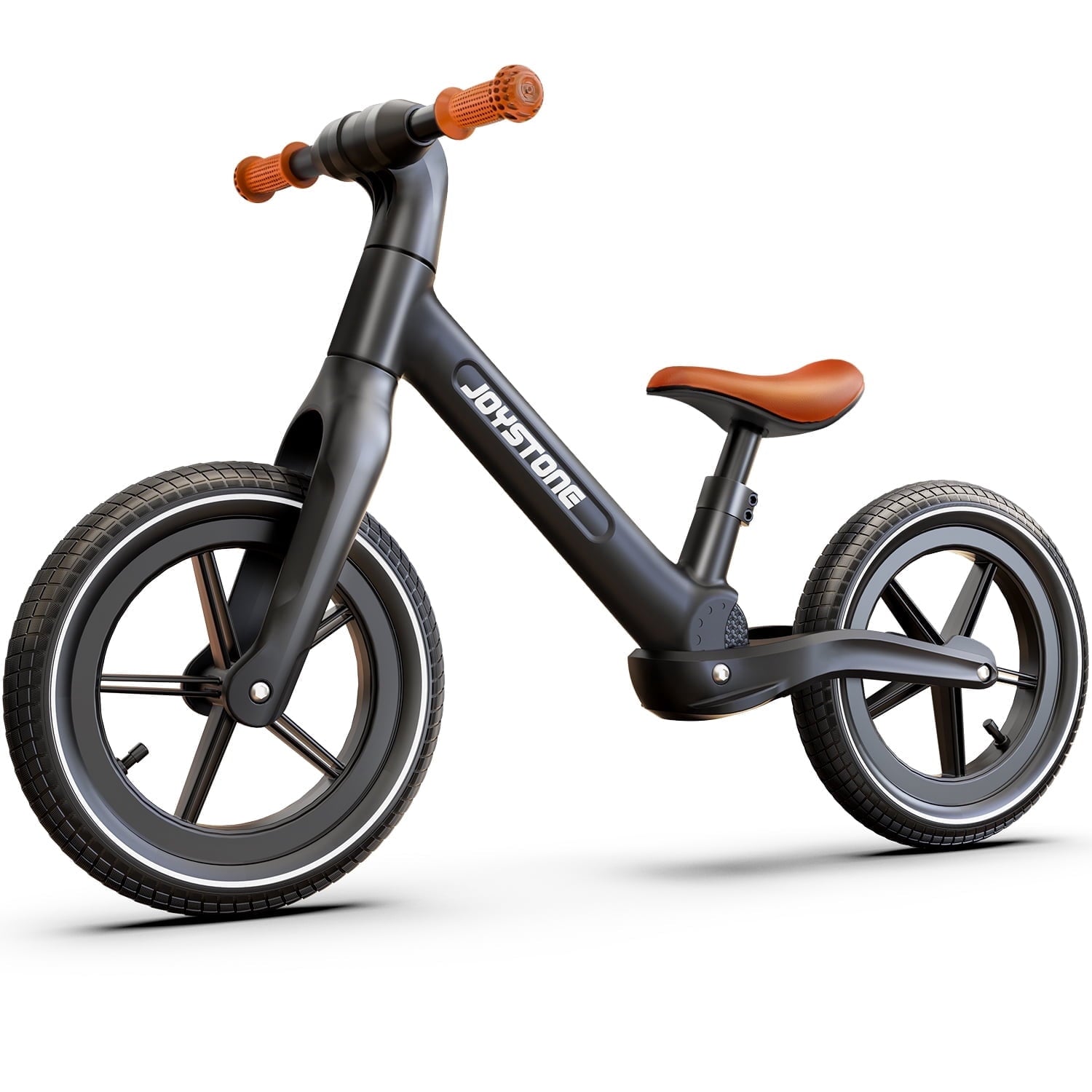 JoyStone 14 Inch Balance Bike for Kids, Toddler Balance Bike with Air Rubber Tires, Adjustable Seat, Lightweight No Pedal Training Bicycle, Gift Bike for 2-6 Boys Girls, Black