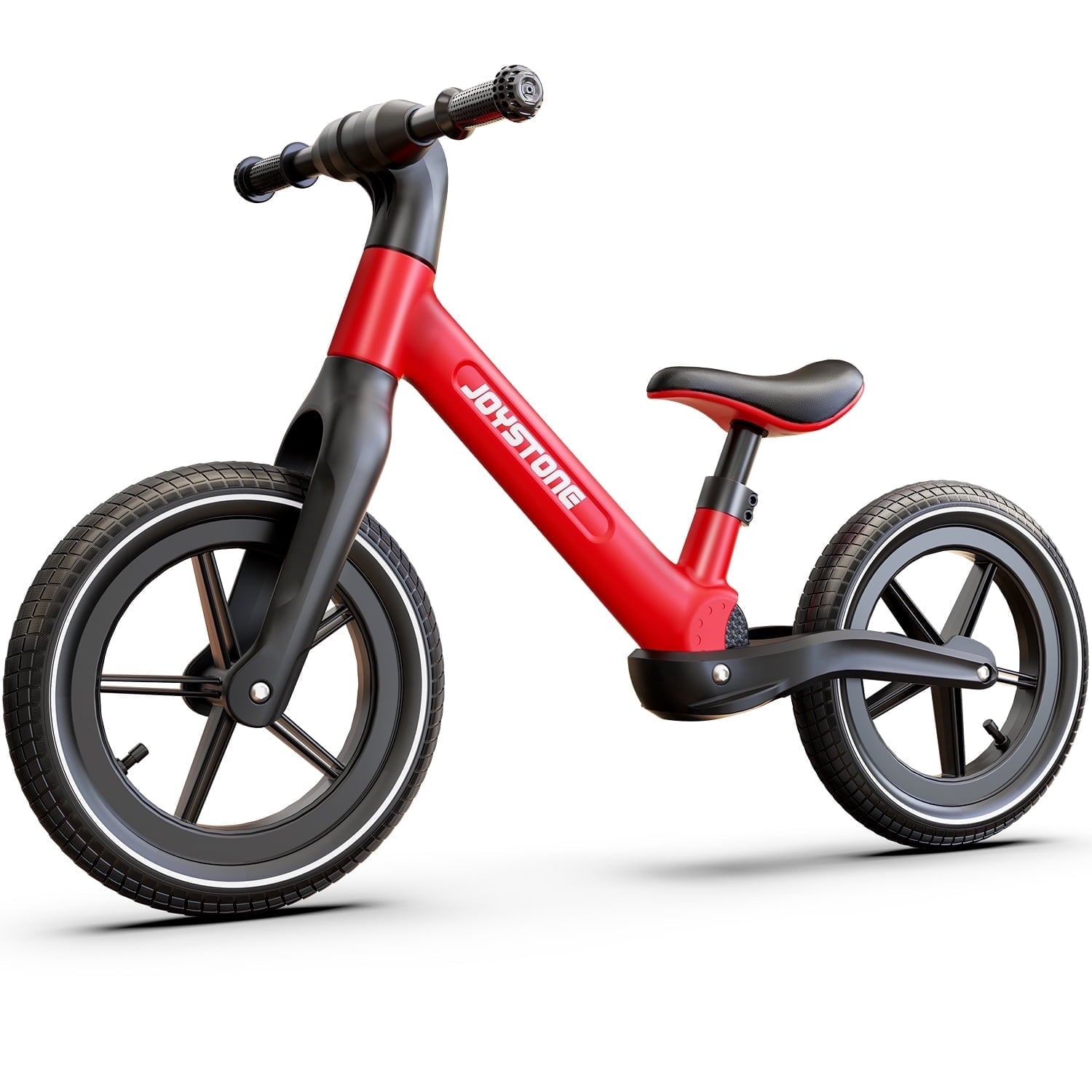 JoyStone 14 Inch Balance Bike for Kids, Toddler Balance Bike with Air Rubber Tires, Adjustable Seat, Lightweight No Pedal Training Bicycle, Gift Bike for 2-6 Boys Girls, Black