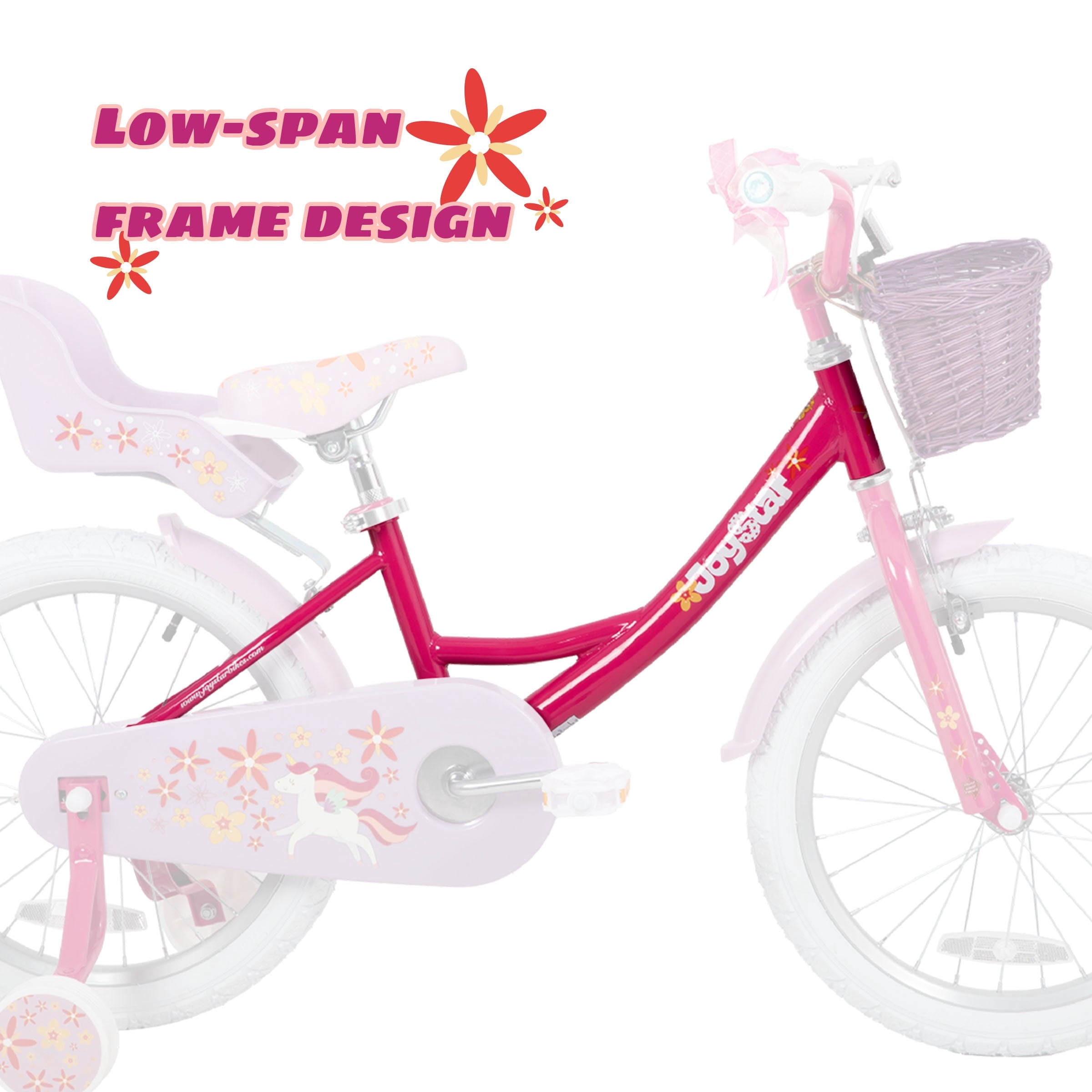 Joystar Unicorn 12inch Girls' Bike, Purple