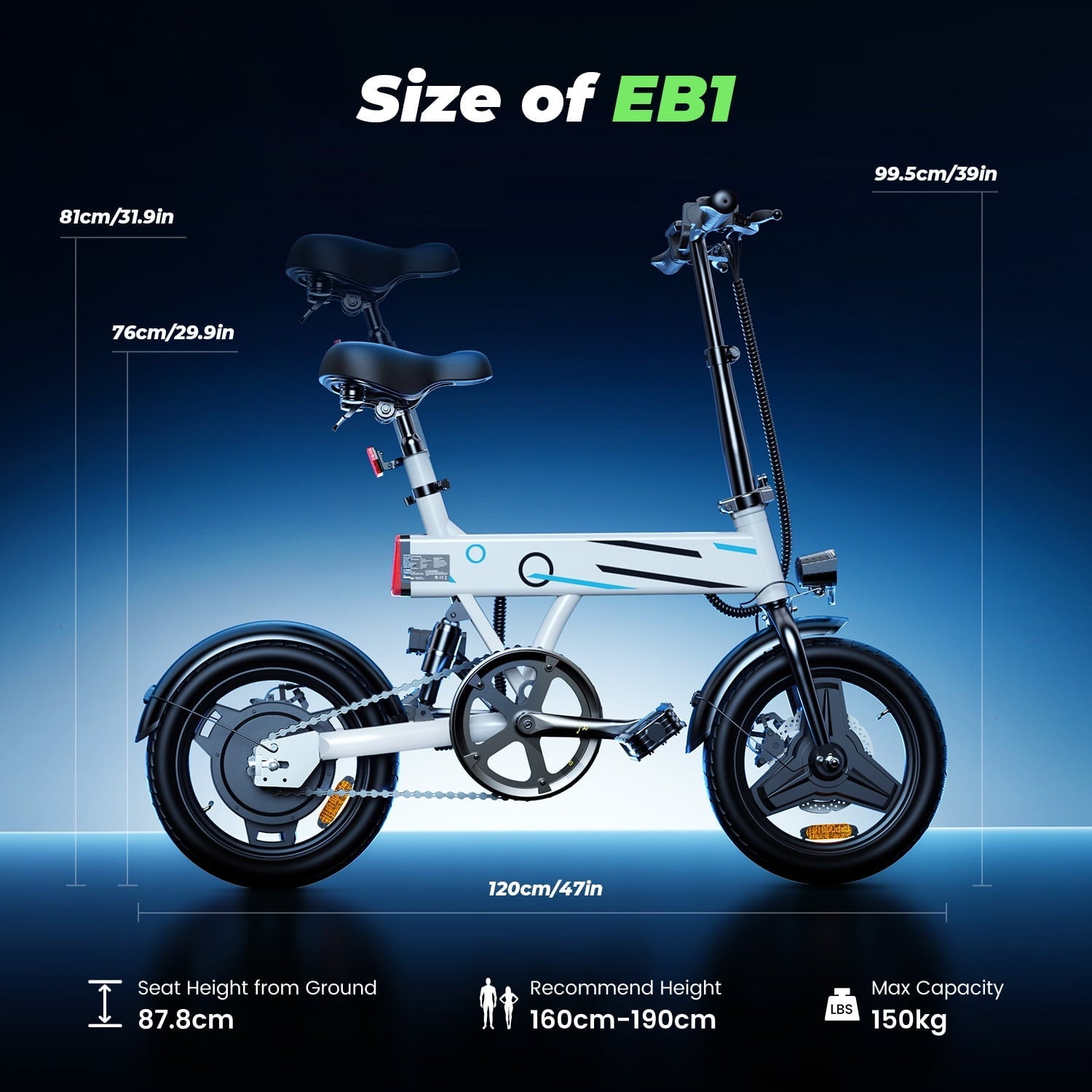 iSinwheel 14 Foldable Electric Bicycle for Adults,500W 42V 10Ah Electric Bike,LCD,20MPH Commuter E Bike for Teen