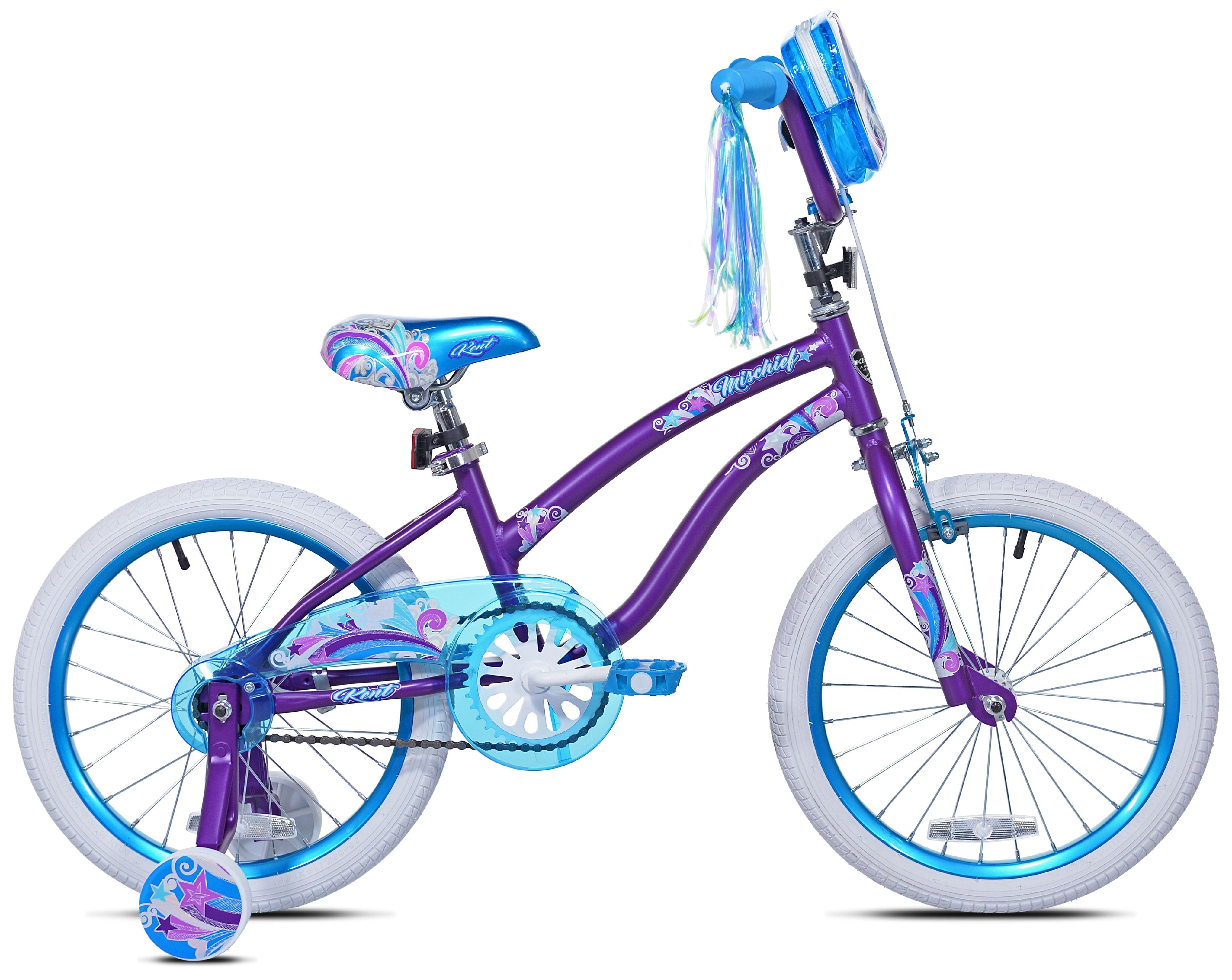 18 Kent Mischief Bike, Fits Rider 3'2-4'2, Pink/Blue, Child, Unisex