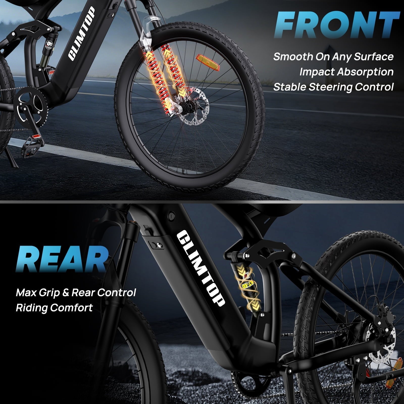 Electric Dirt Bike for Adults/Teens,Peak 2600W,Anti Theft Alarm Electric Motorcycle,60V 23AH,Max 100 Miles Removabale Battery,14/12 Tire Mountain Bike UL2849