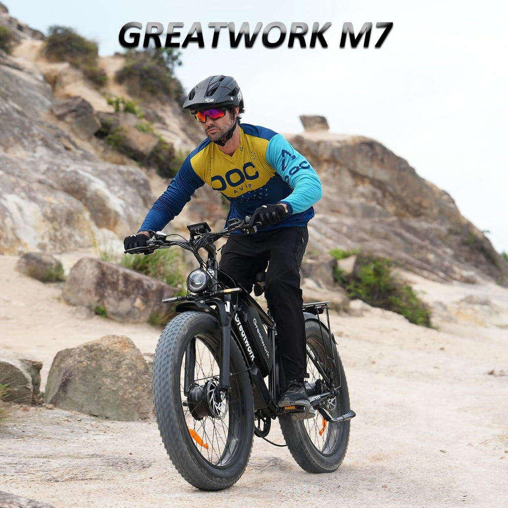 26 Electric Bike for Adult,5000w Dual Motors,up 100 Miles 52V 25Ah Ebike,26 x 4.0 Fat Tire Adult Bicycles for All Terrain,Mountain Commuter UL2849