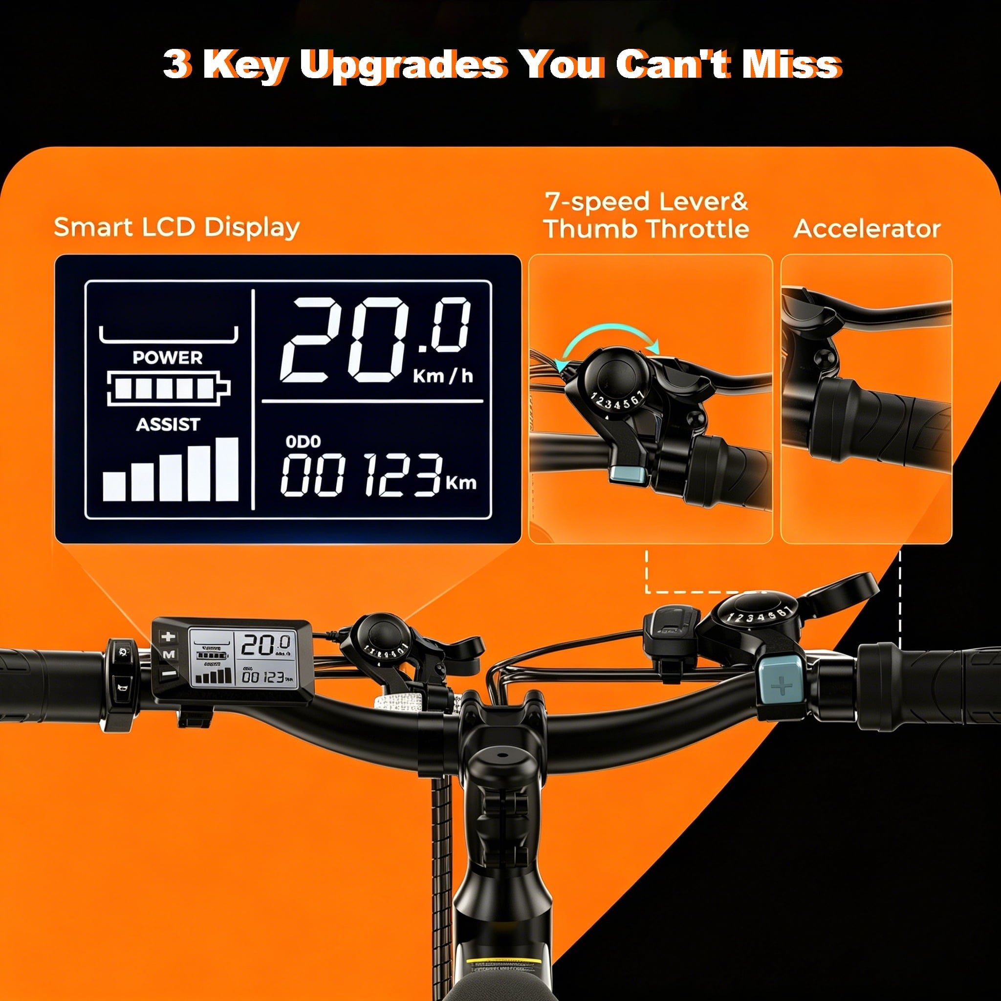 iScooter 750W Peak Electric Bicycles,26 Electric Bike for Adults with 15Ah Removable Battery,LCD,Suspension Fork,5 Riding Modes, Mountain Ebike