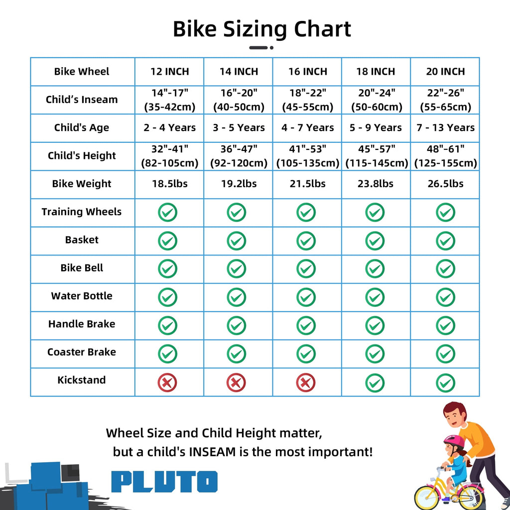 JOYSTAR Pluto Kids Bike with Training Wheels for 12 inch Bike, Gray