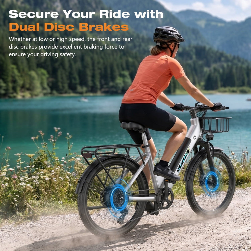 F26-1500W Off-Road Electric Bike, 26 Tire 55 Miles Electric Bike ,48V 10.5 Internal Battery (Removable), Top Speed 30MPH, Electric Mountain Bike Beach Bike, Professional 7 Speed UL2849