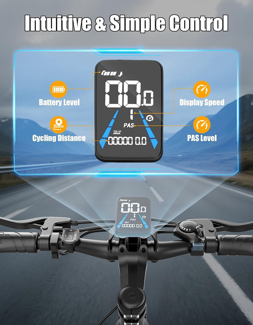 Pikabike Electric Bike for Adults, 26 750W Continuous E-Mountain Bike, 48V 12Ah Battery, UL 2849 Certified, 25MPH, 65 Miles Range, off-Road