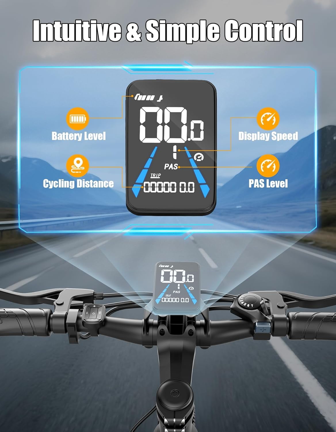 Pikabike Electric Bike for Adults, 26 750W Continuous E-Mountain Bike, 48V 12Ah Battery, UL 2849 Certified, 25MPH, 65 Miles Range, off-Road