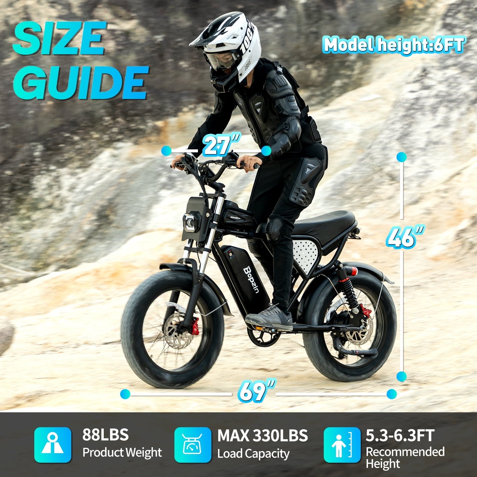Electric Bike for Adults,1500W 35MPH,48V 20AH 30-80 Miles,20'' Fat Tire Mountain Bike with Rear Rack UL2849