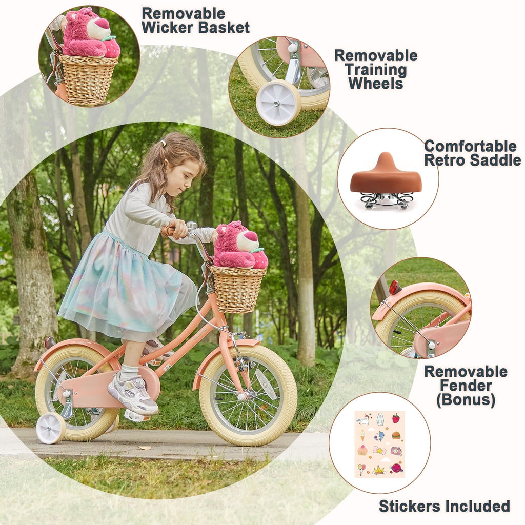 Glerc Little Molly 20 inch Kids Girls Bike for 7-13 Years Old Child,gifts,Blue