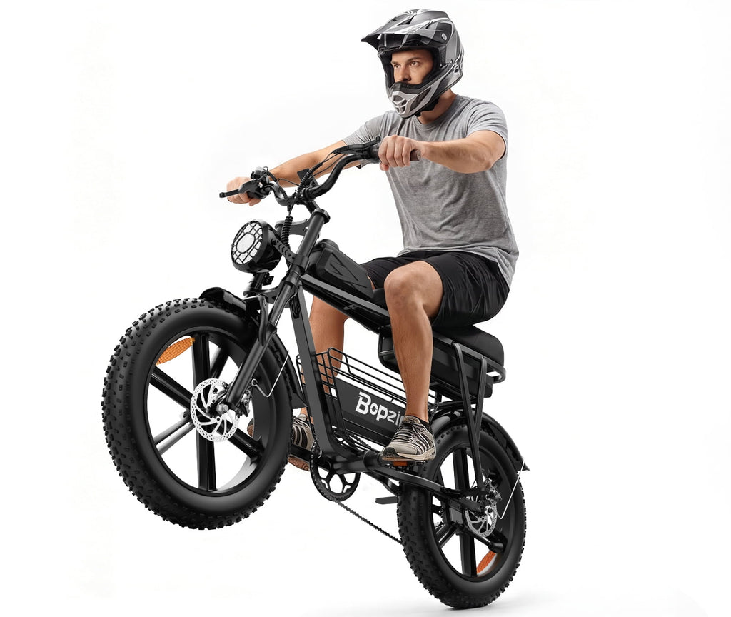 Bopzin Electric Bike for Adults, Peak 1500W App & Anti-Theft, 48V/25Ah, 20x4.0 Fat Tire Ebike, UL2849 E-Mountain Bike