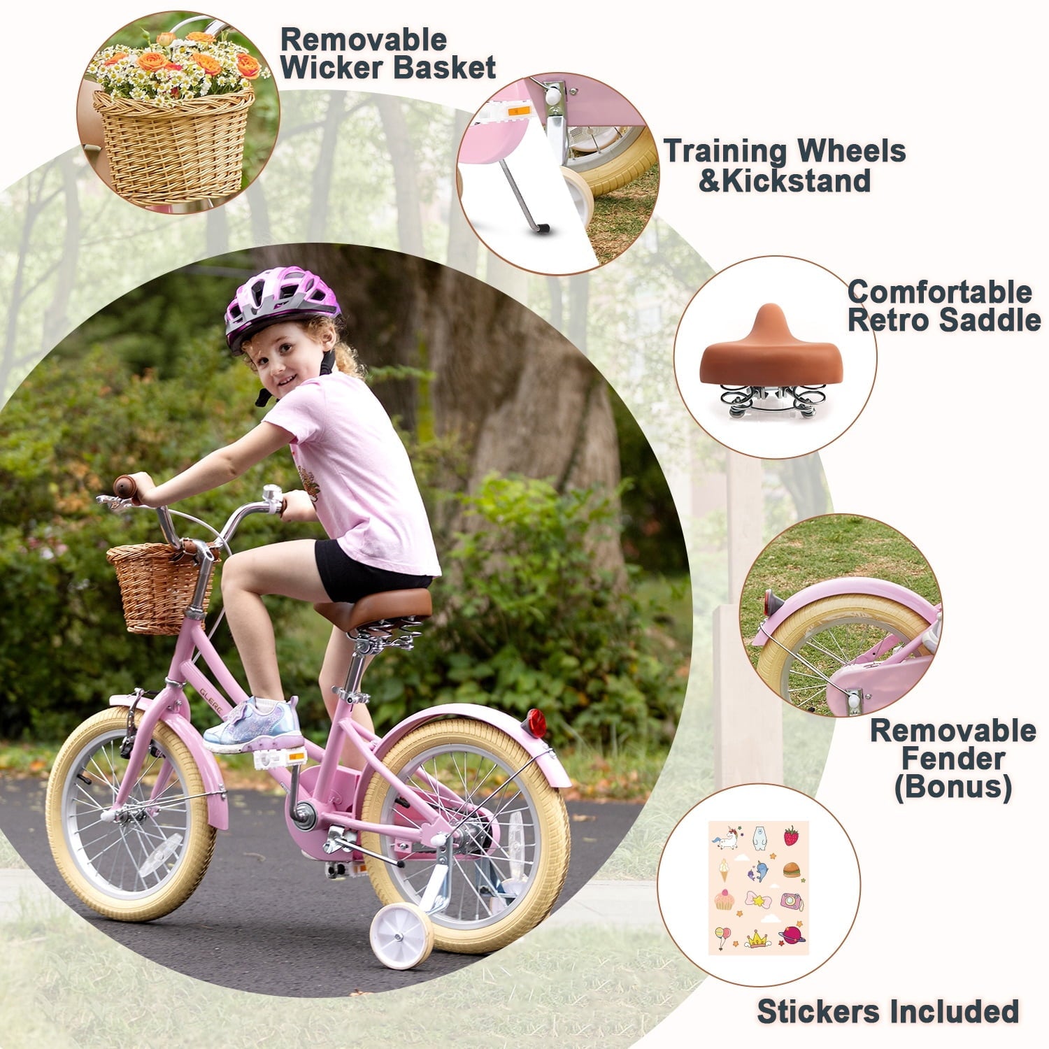 Glerc Little Molly 20 inch Kids Girls Bike for 7-13 Years Old Child,gifts,Blue