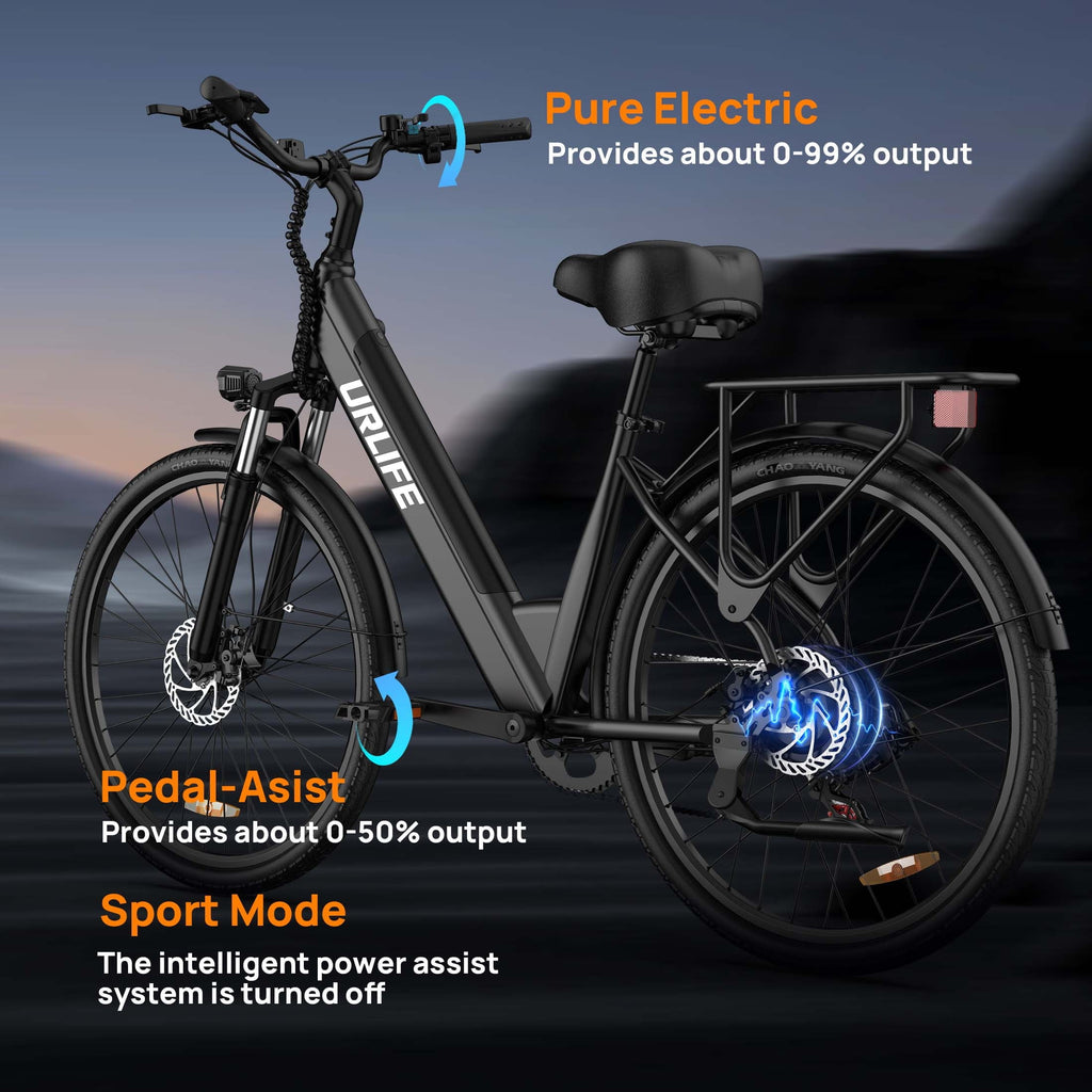 26 Electric Bike for Adults,750W Peak Motor,48V 10.4Ah Removable Battery, 60 Miles Range, 7-Speed City Commuter Ebike,UL2849