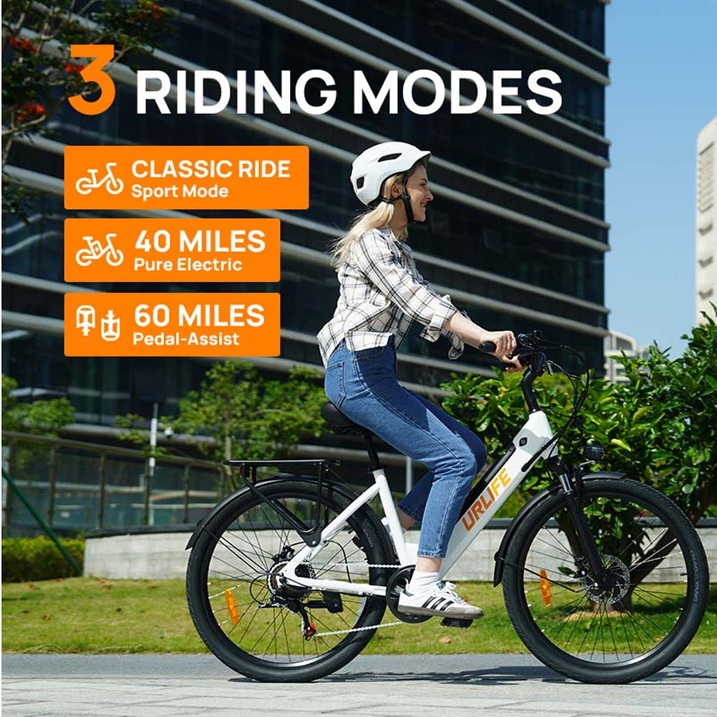 26 Electric Bike for Adults,750W Peak Motor,48V 10.4Ah Removable Battery, 60 Miles Range, 7-Speed City Commuter Ebike,UL2849