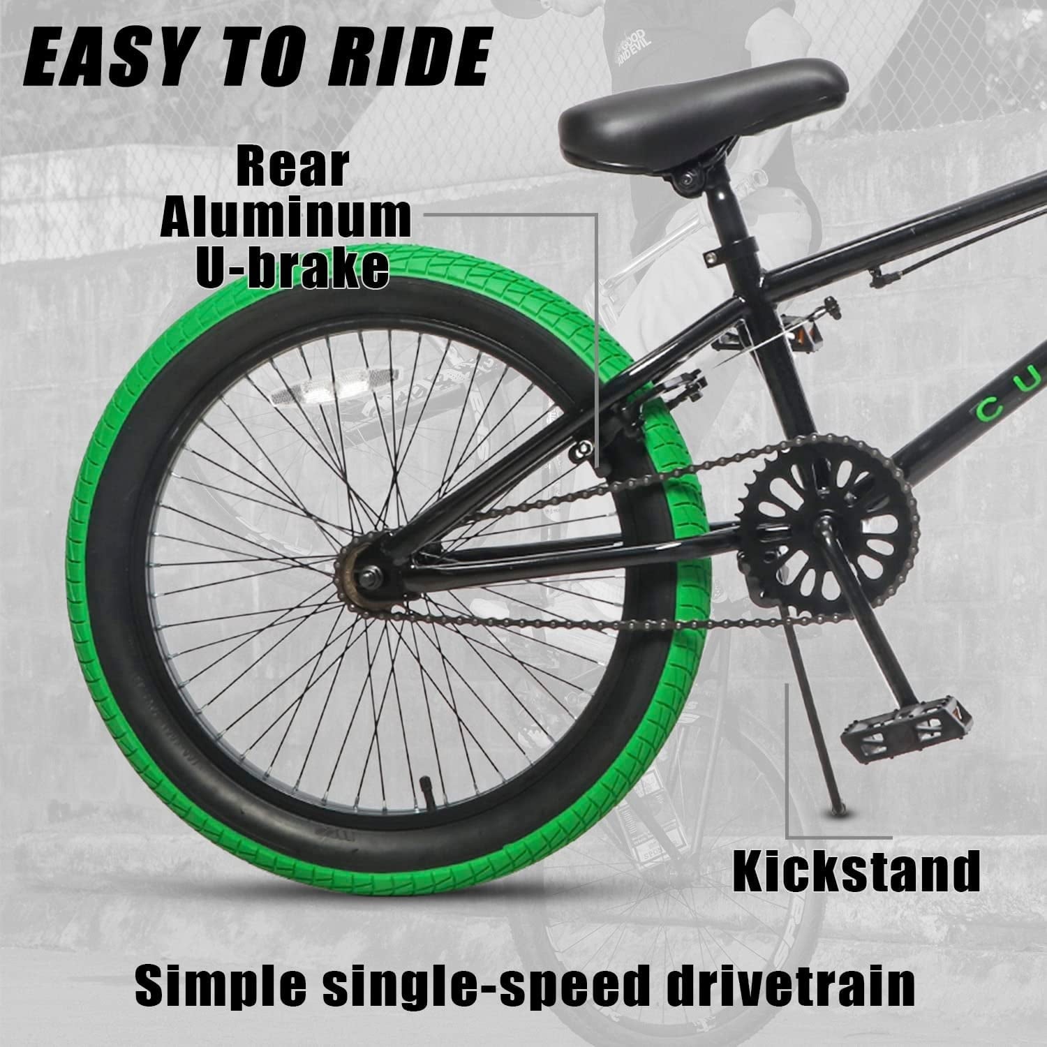 cubsala 18 in Freestyle BMX Kids Bike for Age 5-8 Years Old Boys Girls,Blue