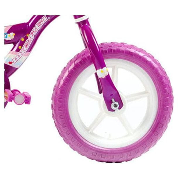 USToyOutlet 12 Kid's Beginner Bicycle for 2-4 Years Old Boys' and Girls' Bike Foam Tire for Indoor Use No Brake - Pink