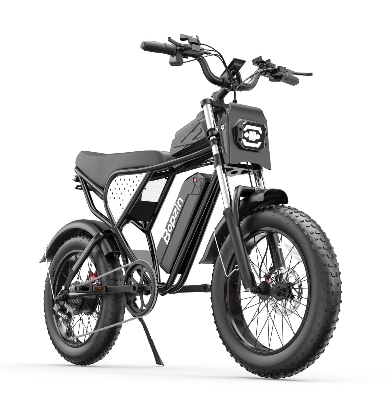 Bopzin Electric Bike for Adults, Peak 1500W App & Anti-Theft, 48V/25Ah, 20x4.0 Fat Tire Ebike, UL2849 E-Mountain Bike