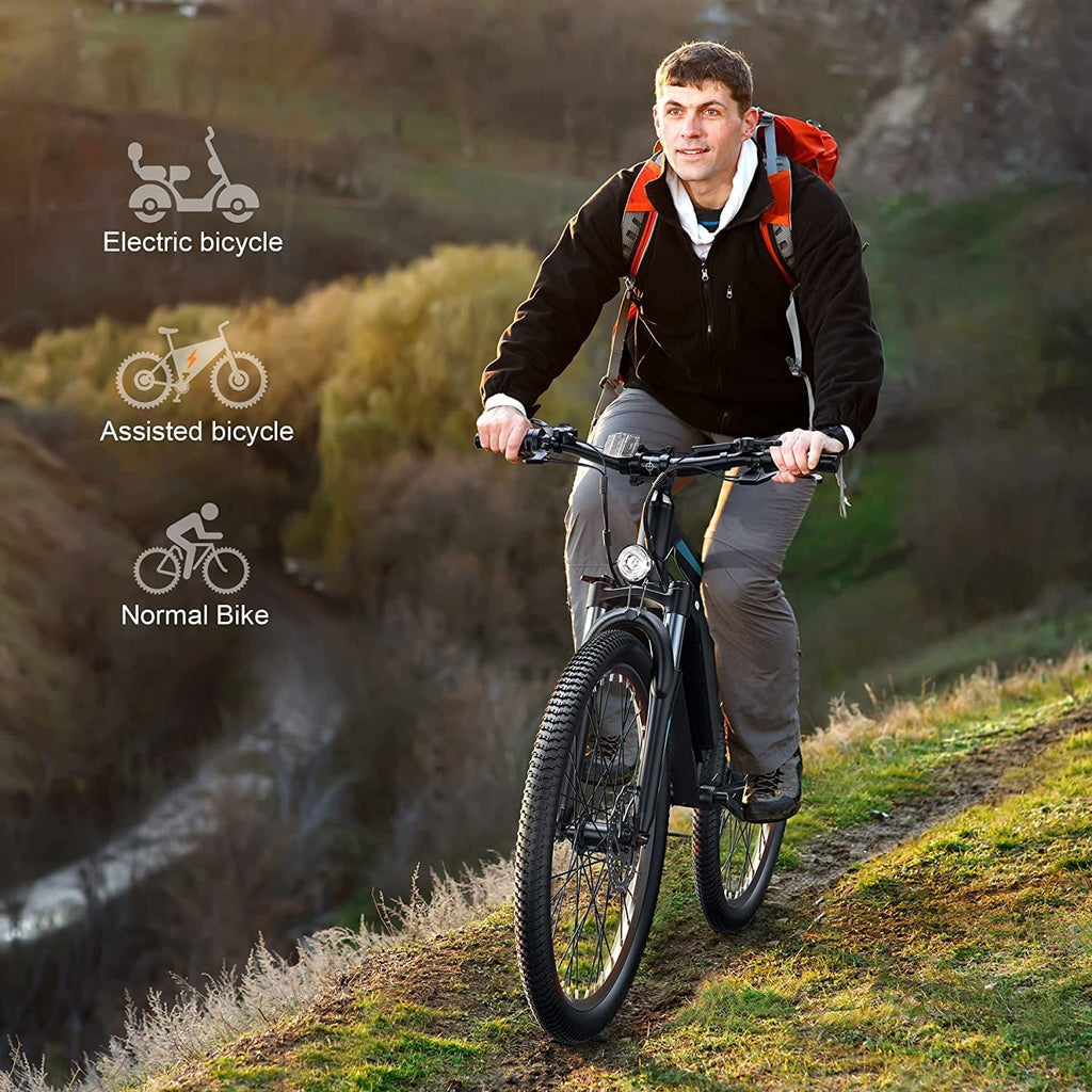 TotGuard Electric Bike for Adults 27.5 E-Bike with 500W Motor, Electric Mountain Bike with 48V 10Ah Battery, Lockable Suspension Fork, Shimano 21 Speed Gears UL2849