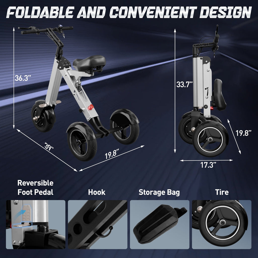 Skeri Electric Scooter Bike for Adults, 26x4 Fat Tire Full Suspension E-Mountain Bicycle,750W (Peak 1200) Motor 48V 20Ah 7-Speed Ebike UL2849
