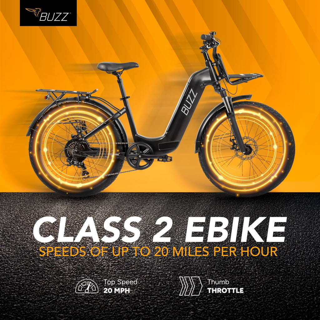 Buzz 24 Cerana 2 48V Electric Bike, Fits Riders 60+, Matte Black, Adult, Unisex