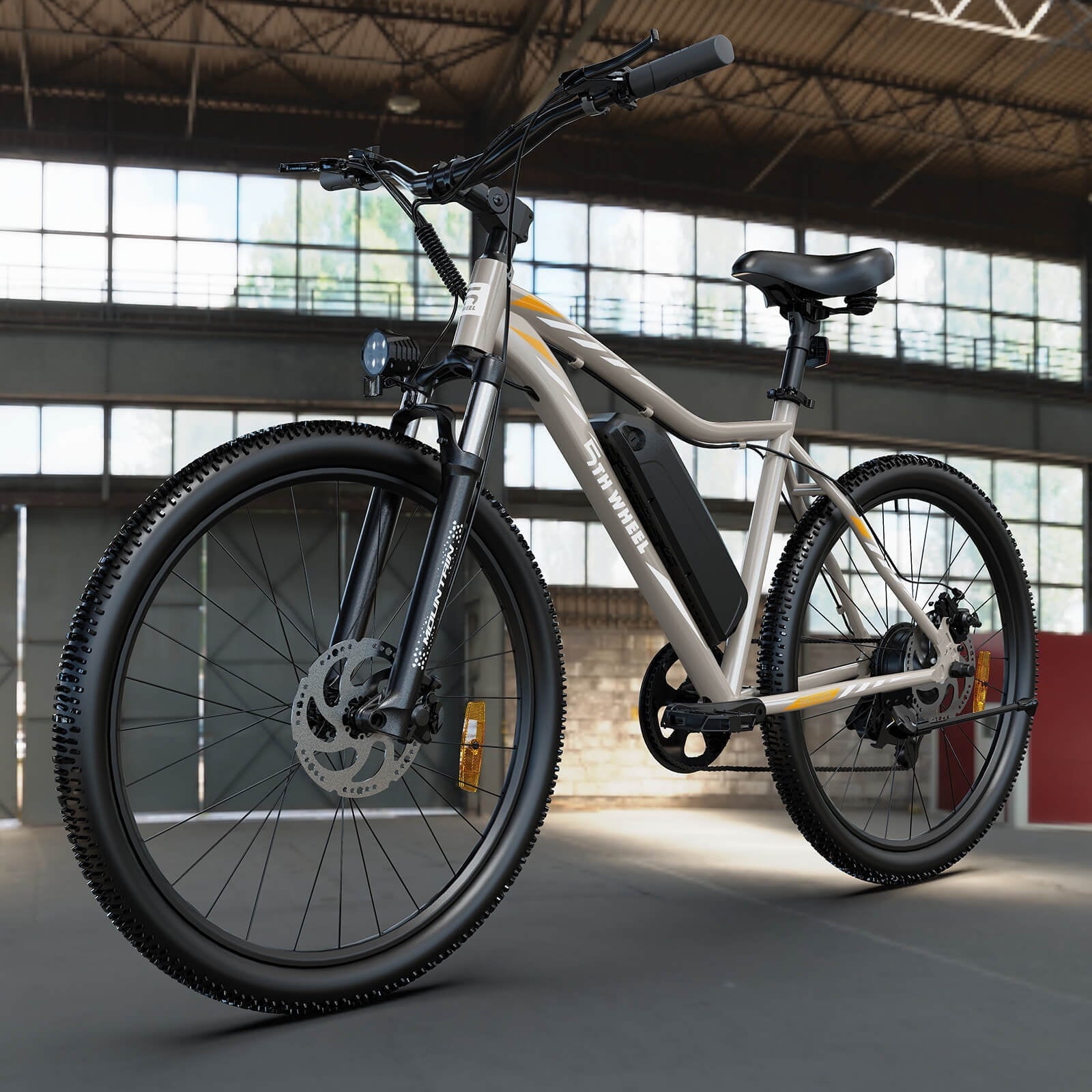 5TH WHEEL WLB17 26 Electric Bike for Adult, 500W Peak Electric Bike with 36V 10.4Ah Removable Battery, Electric Bicycle with 7 Speed, UL2849
