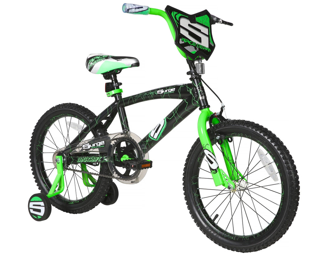 Dynacraft Surge Boys 18 BMX Bike, For Kids Age 6-9 Years, Green