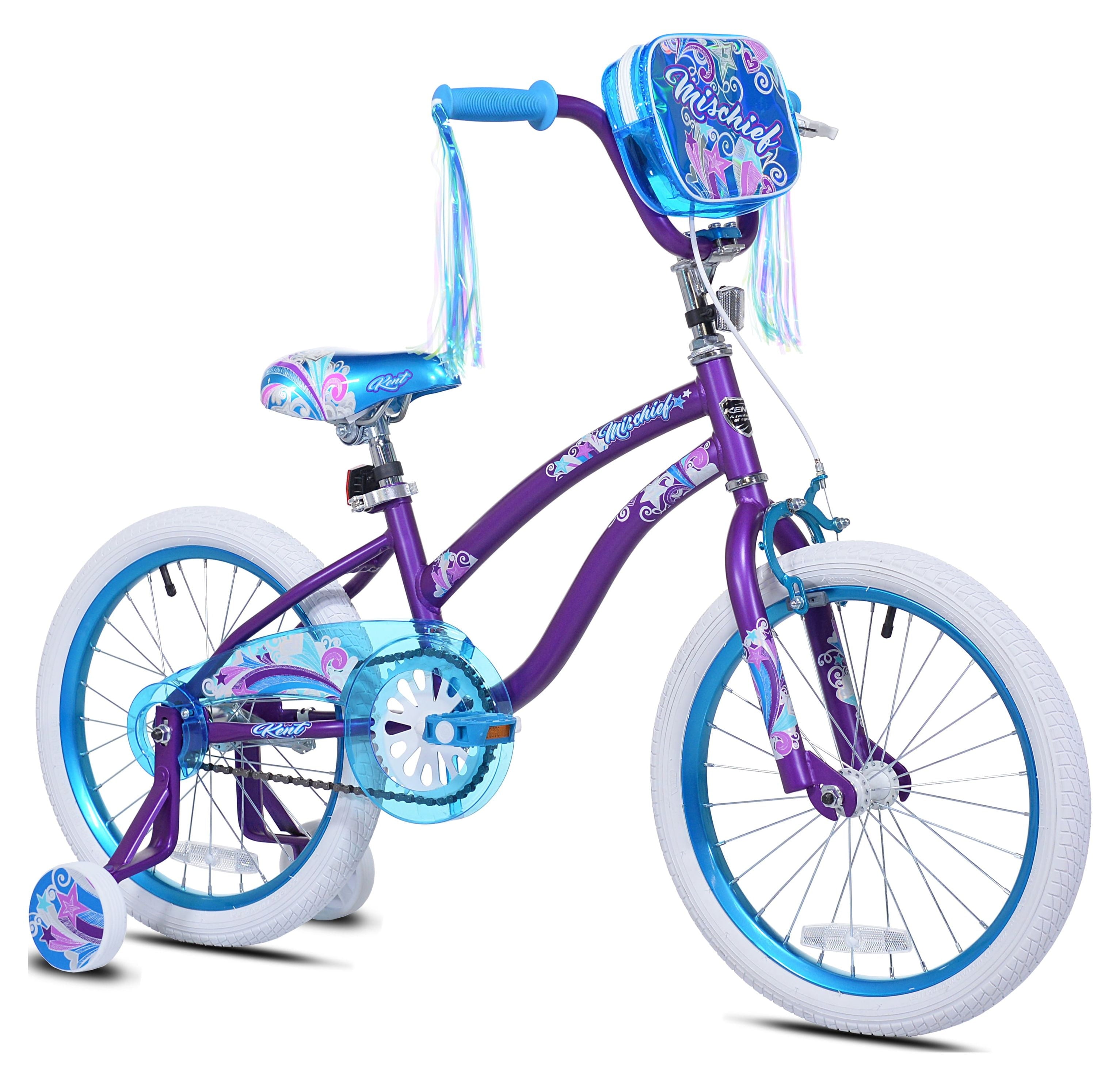 18 Kent Mischief Bike, Fits Rider 3'2-4'2, Pink/Blue, Child, Unisex