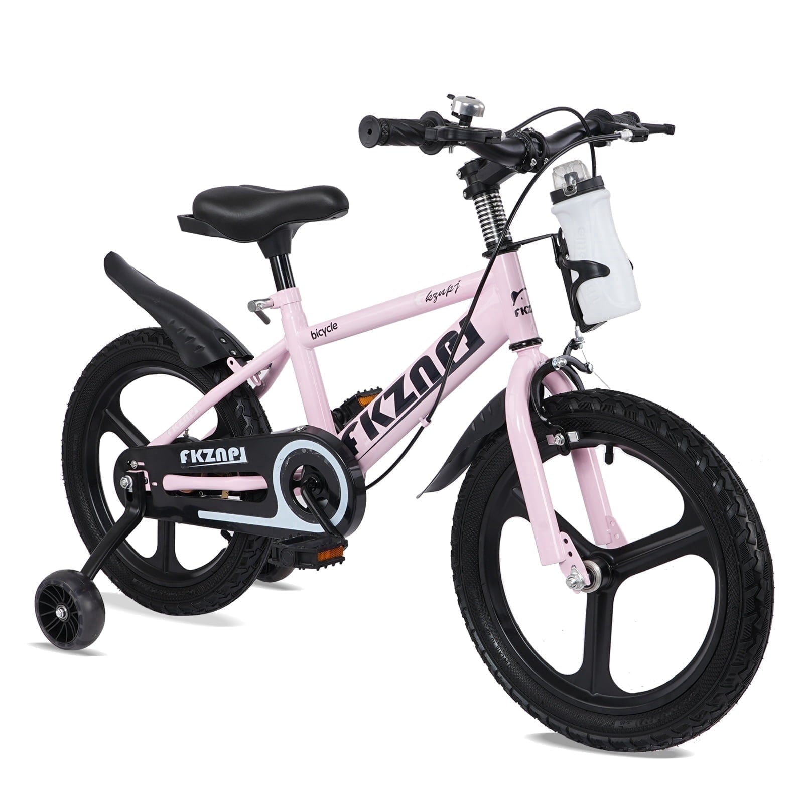 18 inch Kids Bike for Boys and Girls, SHINPT Kids Bicycle with Training Wheels, Bicycle for Kids Ages 5-9 , 18 Boys Bike with Adjustable Saddle&Handlebar, Girls Bike for Kids for Outdoor, Park