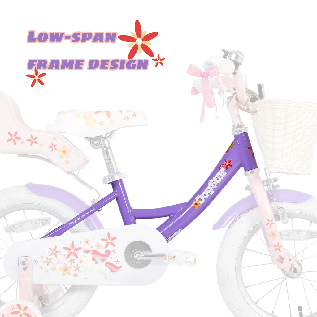 Joystar Unicorn 12inch Girls' Bike, Purple