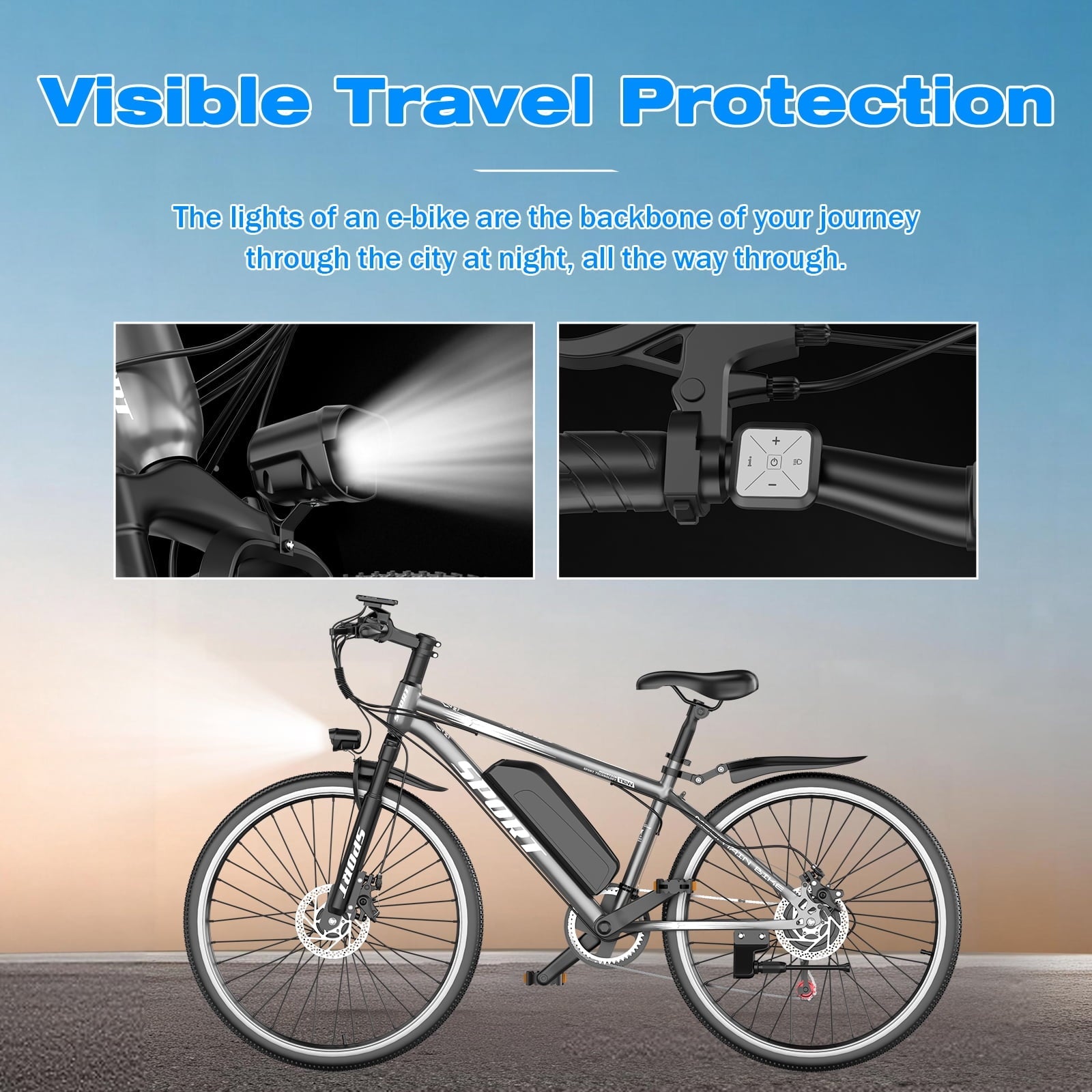 1500W Peak 750W Electric Bicycle 48V 15Ah,26'' Mountain Ebike 30MPH 65Miles Range,Removable Battery Adult Electric Bike UL2849