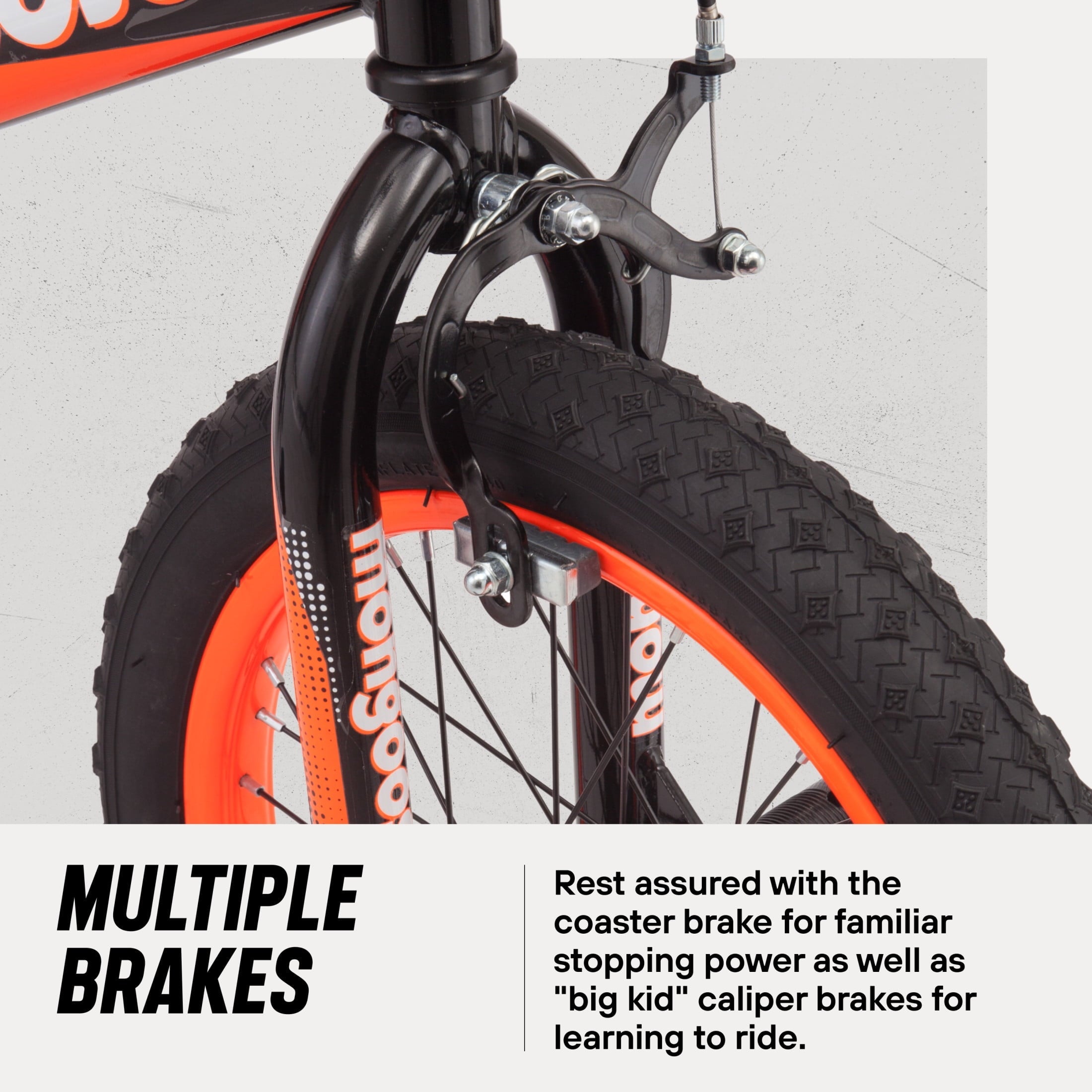 Mongoose Mutant Kids BMX Style Boys Bike, 16-in. Wheels, Kids Ages 3 - 5, Black & Orange