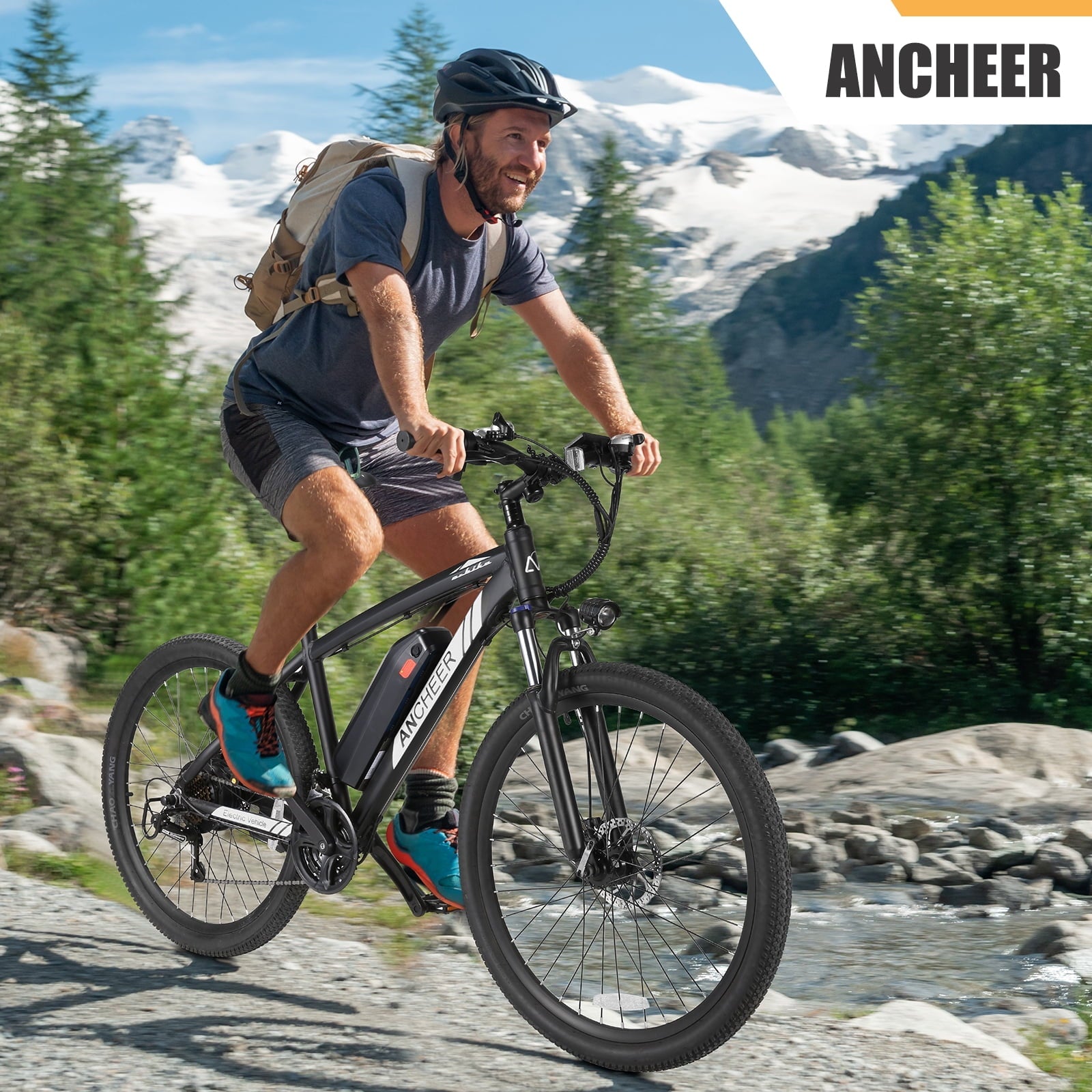 ANCHEER 500W Electric Bike for Adults 27.5 Electric Mountain Bike 3 Hours Fast Charge, Ebike for Adults with 48V 10.4Ah Removable Battery, Electric Bicycles LCD Display UL2849
