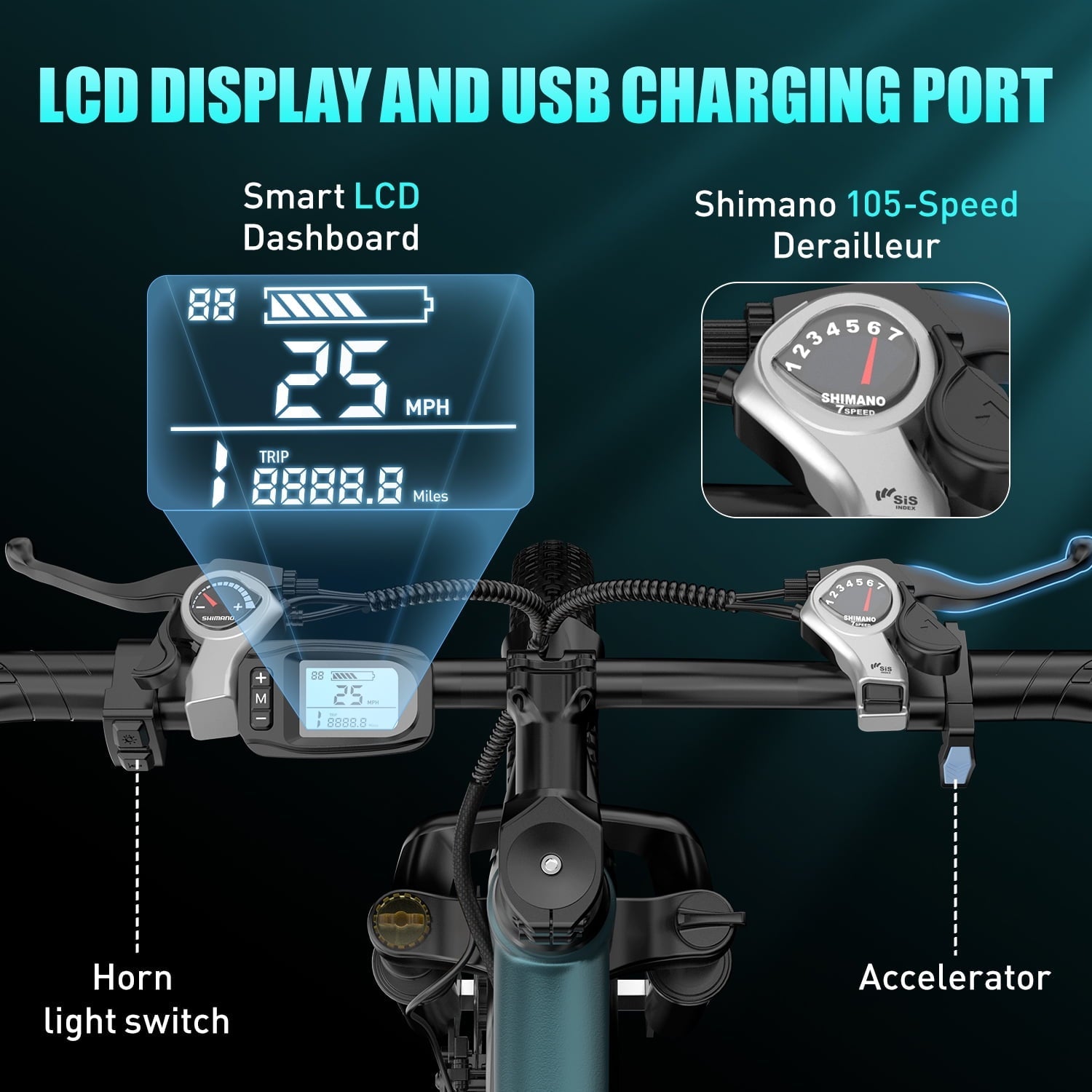 Aairsk 24'' Electric Bike for Adults, 400W E-bicycle, Top Speed 25MPH, 36V 13AH Battery, City Mountain Ebike