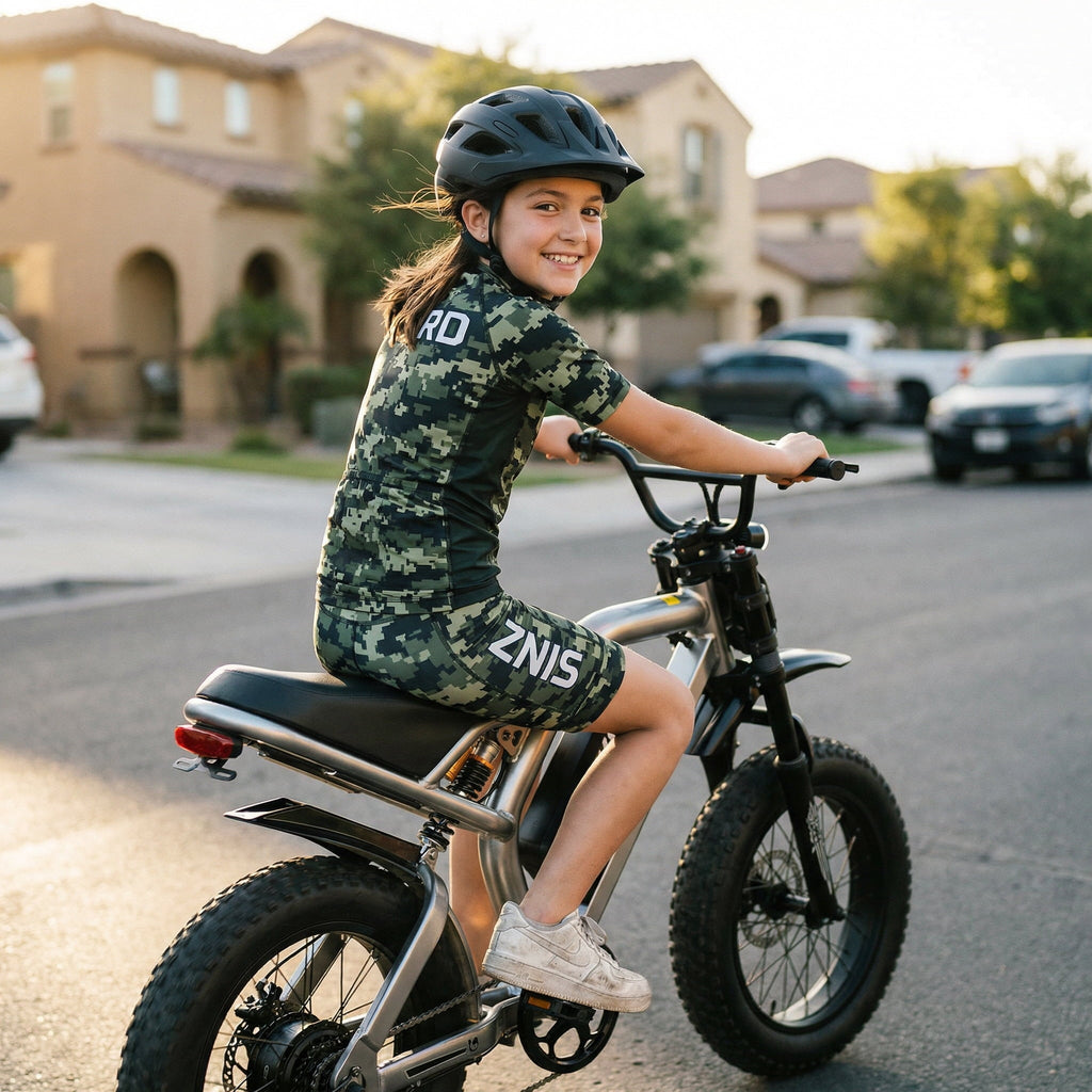 Electric Bike for Teenagers, Ages 7+ with 750W Brushless Motor, 16 Fat Tire, 19.8 MPH Electric Mountain Bicycle with Removable Battery, UL2849