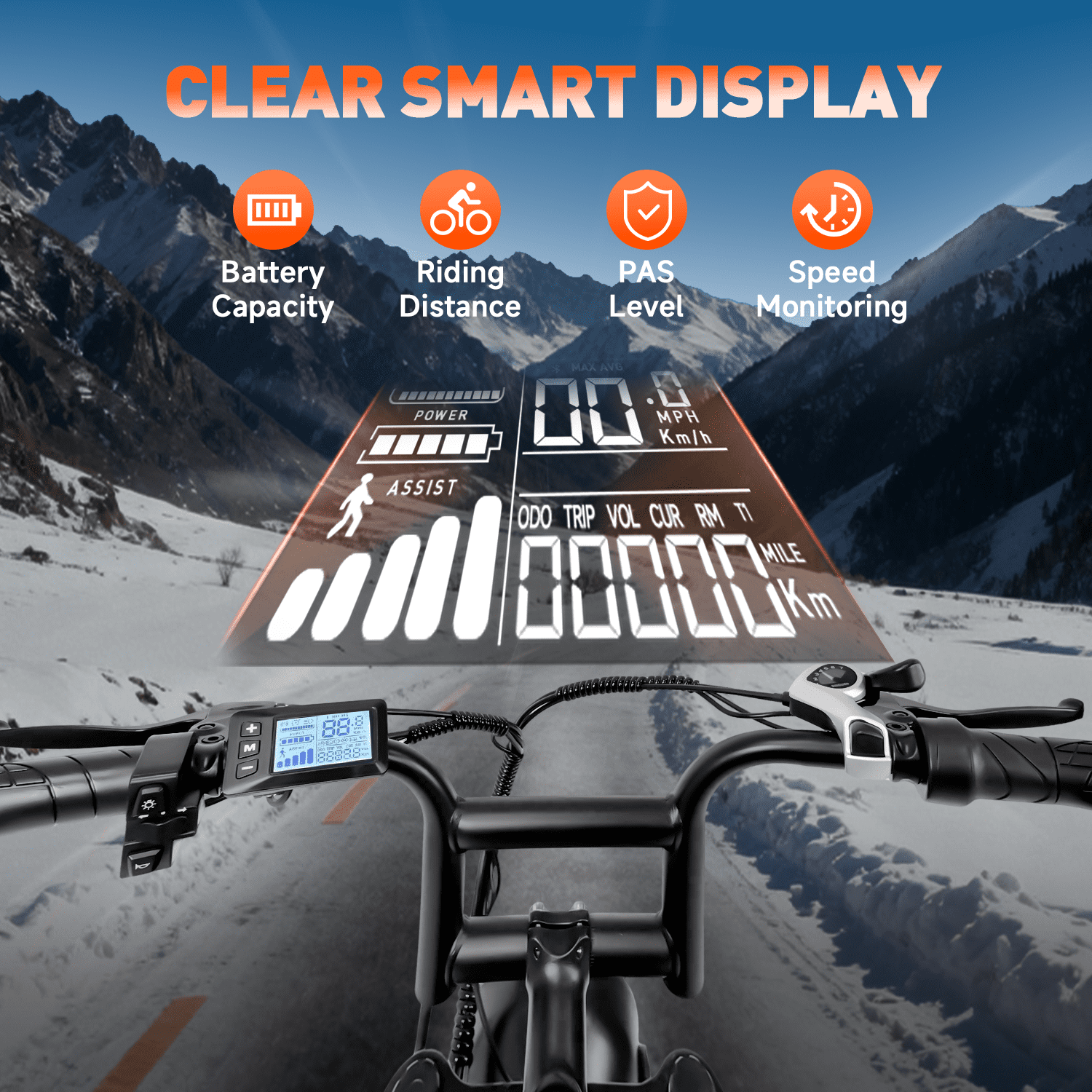 1500W Peak Electric Bike for Adults, 30MPH Electric Bike, 16 Fat Tire E-Mountain Bikes, Dual Suspension Ebike, Removable 48V 13Ah Battery, 7-Speed, UL 2849