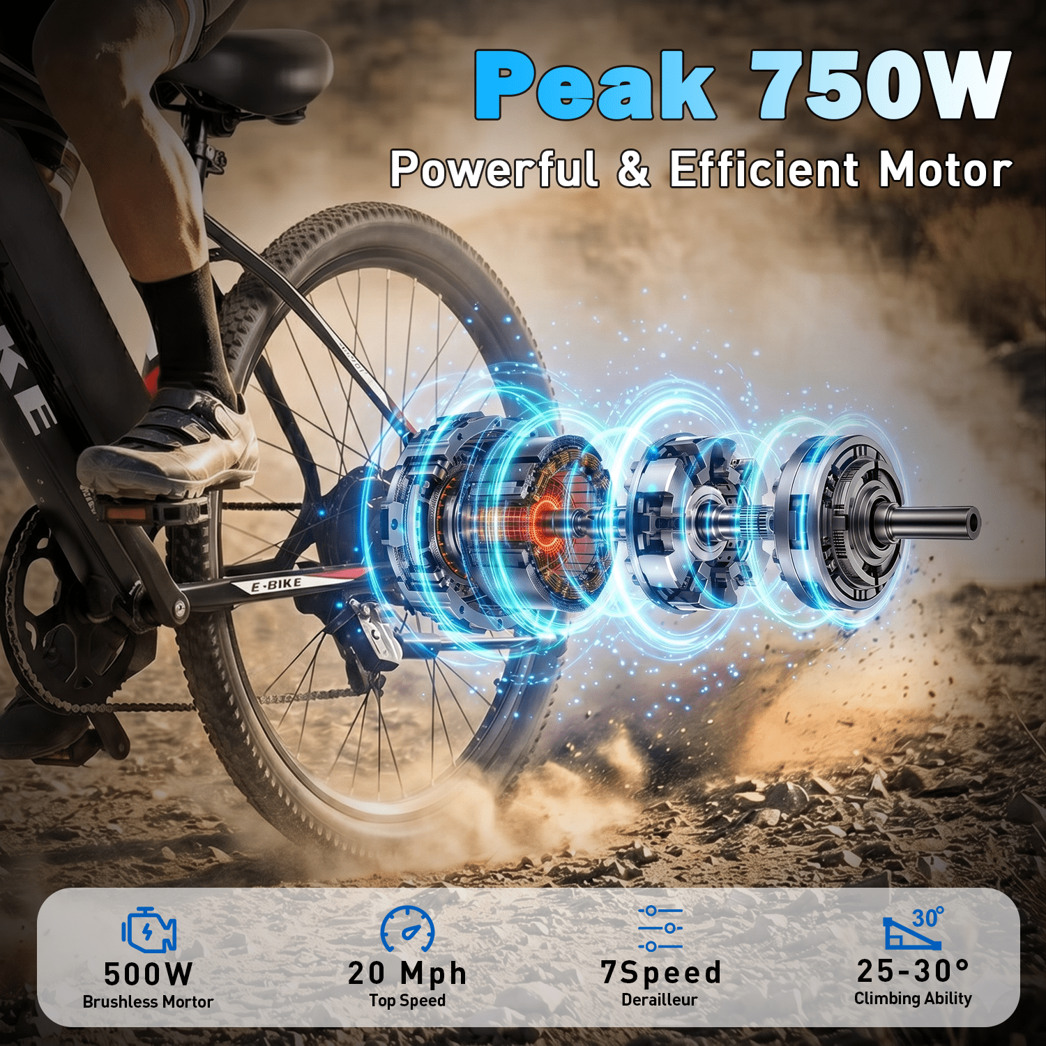 OwnGold 26 Electric Bike for Adults, 500W Peak Motor, 20MPH, 35+ Miles Range, 432Wh Battery, Commuter Ebike with Basket, 7-Speed, Lightweight, UL2849 Certified