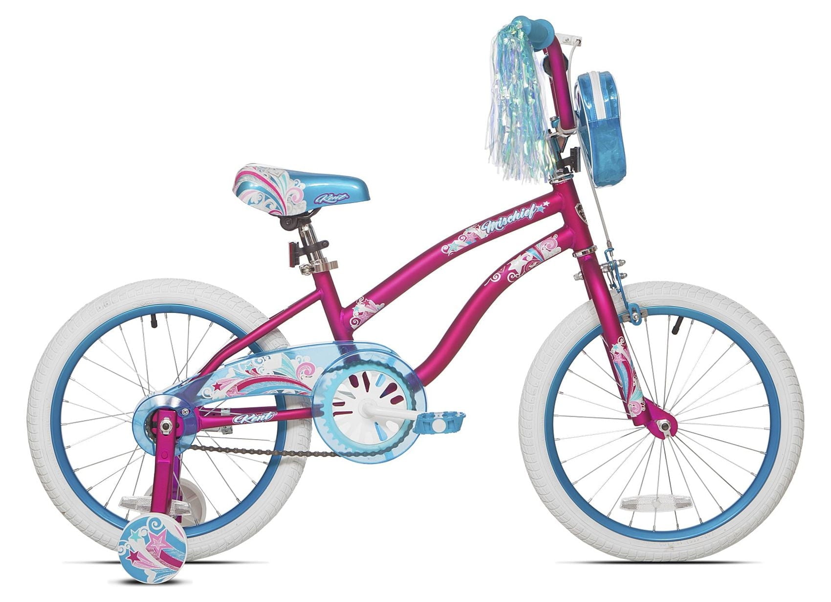 18 Kent Mischief Bike, Fits Rider 3'2-4'2, Pink/Blue, Child, Unisex