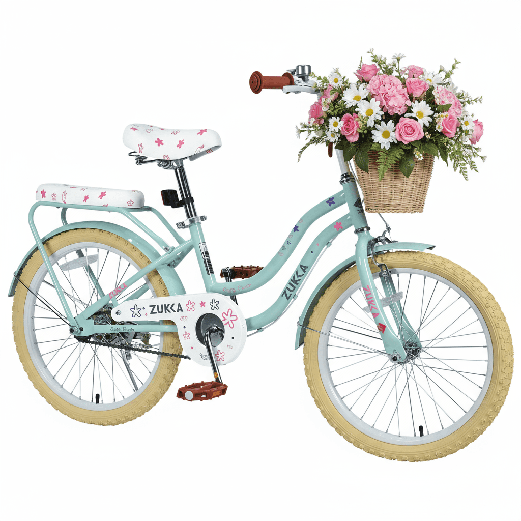 20 inch Girls Bike for 7-10 Years Old Kids, SHINPT Kids Bicycle with Basket & Lightweight, Comfortable City Bikes with Rear Rack and Basket, Pink
