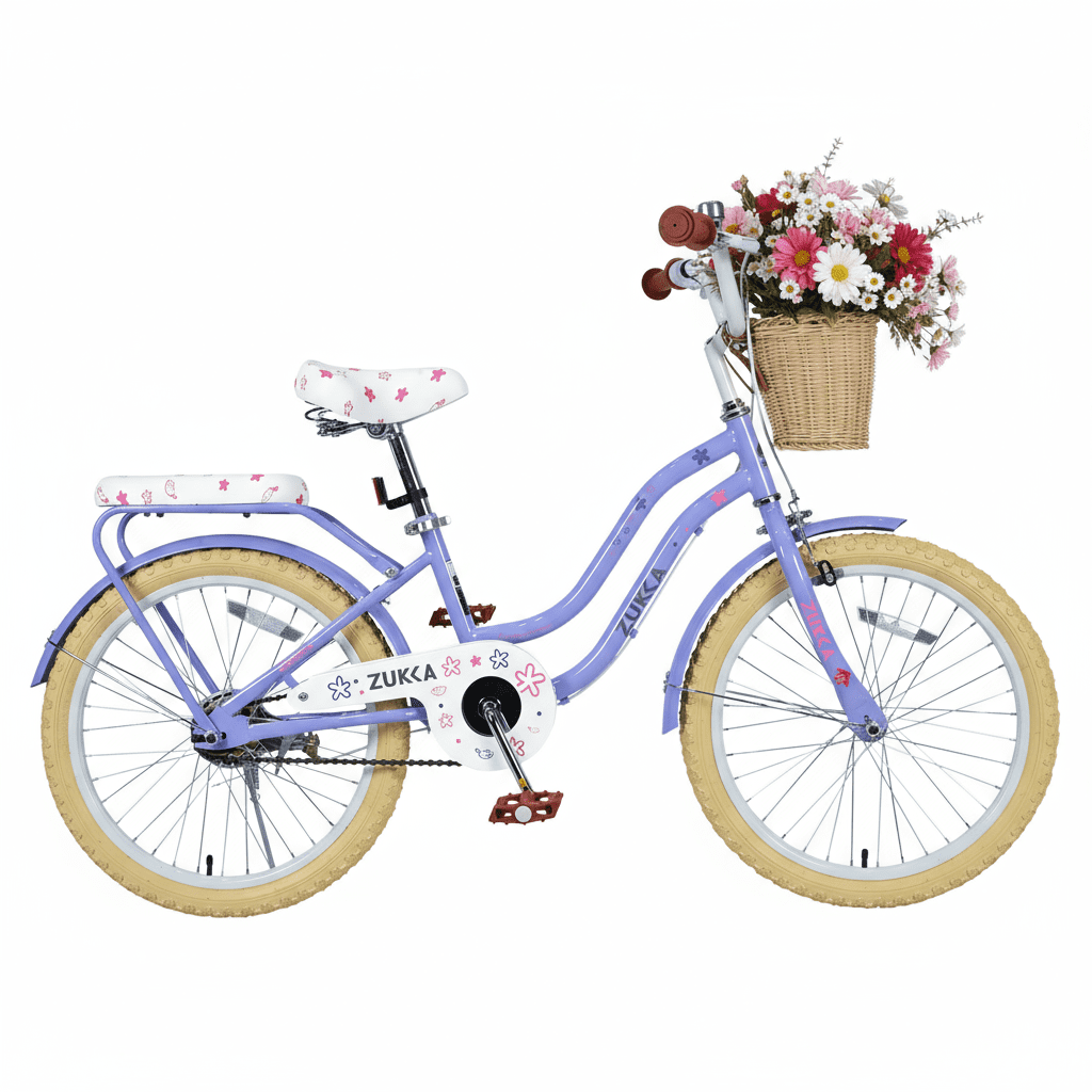 20 inch Girls Bike for 7-10 Years Old Kids, SHINPT Kids Bicycle with Basket & Lightweight, Comfortable City Bikes with Rear Rack and Basket, Pink