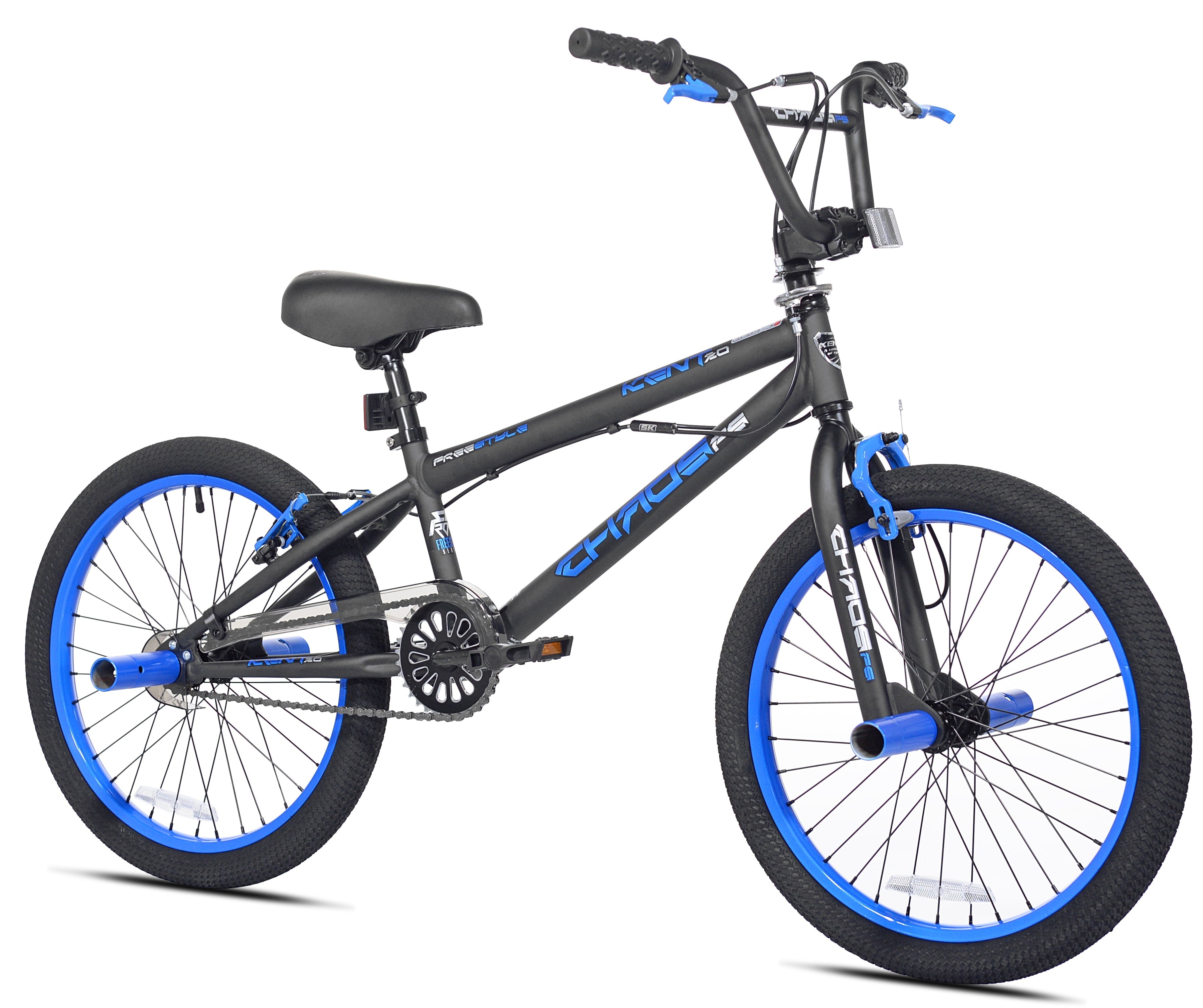 20 Kent Bicycle Chaos Boy's Child Bicycle, Matte Black and Blue