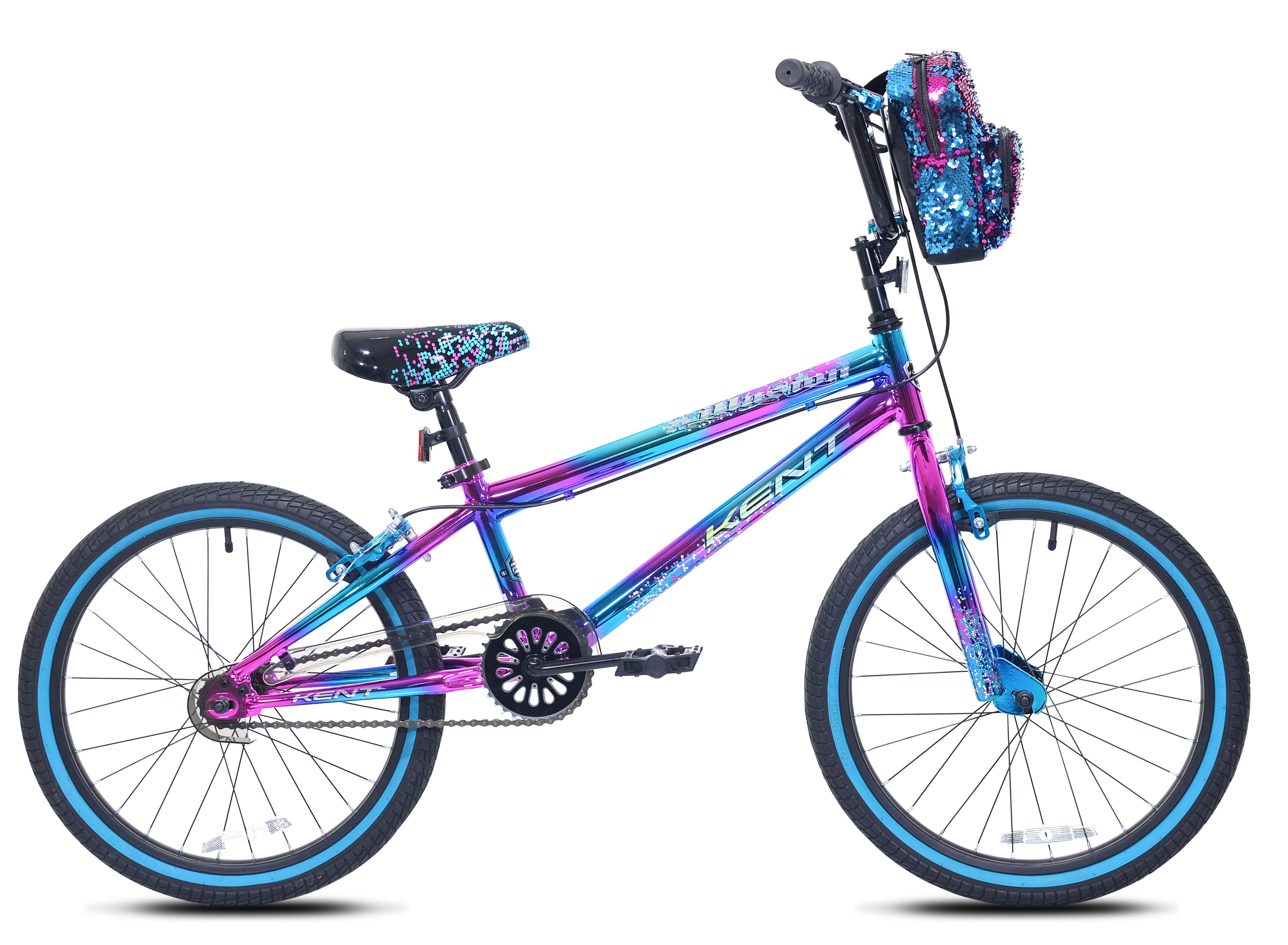 20 Kent Illusion BMX Bicycle, Fits Riders 4'2-5', Blue/Purple, Child, Unisex