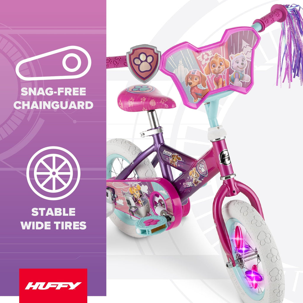 Huffy 12 Paw Patrol Kids' Bike, Fits Riders 37 - 42, Pink, Youth, Girl's