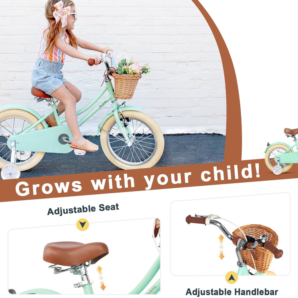 Glerc Little Molly 20 inch Kids Girls Bike for 7-13 Years Old Child,gifts,Blue