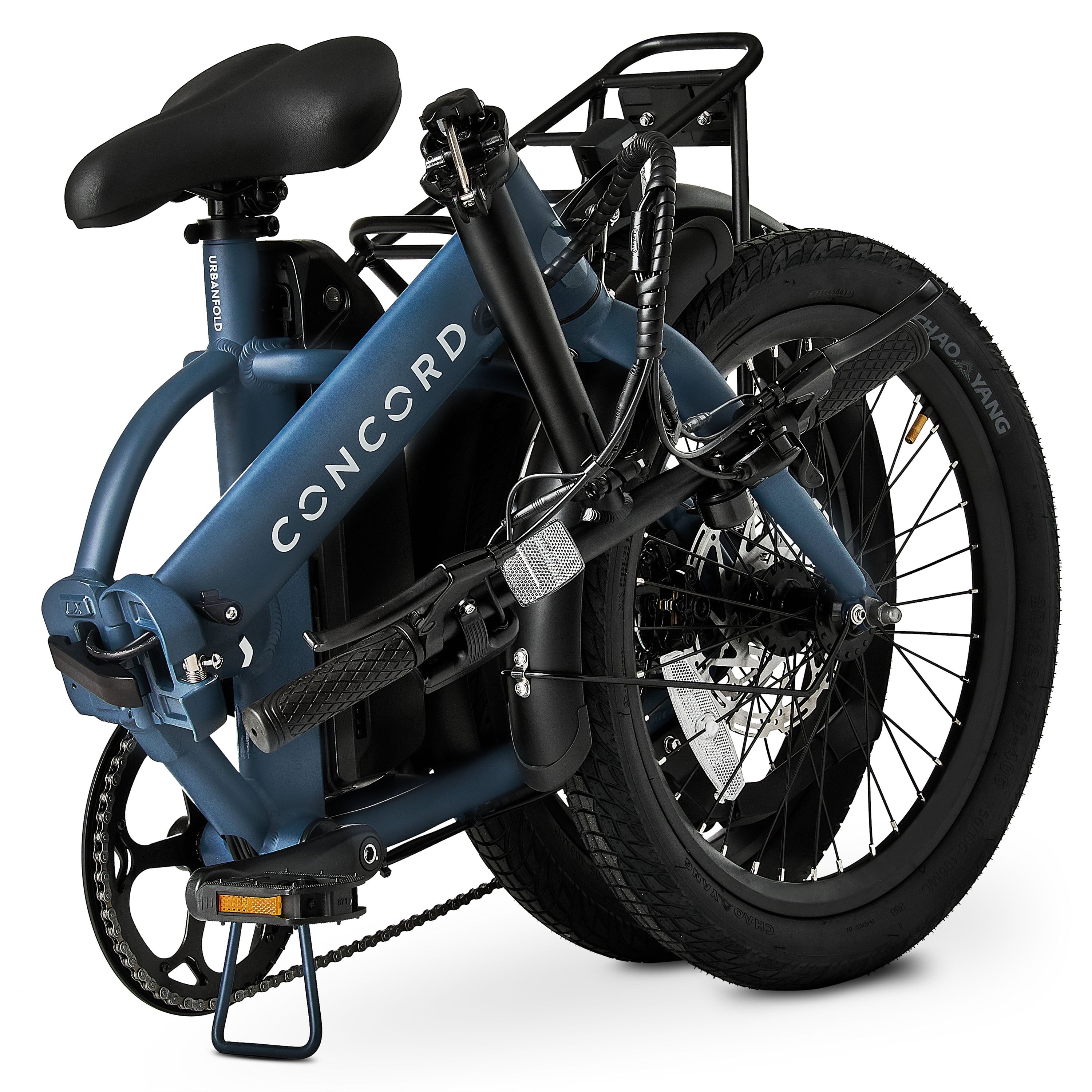 Concord 20 Urbanfold Electric Folding Bike, 36V, Class 2, Blue, Fits Riders 4'11 - 6'2, Adult, Unisex