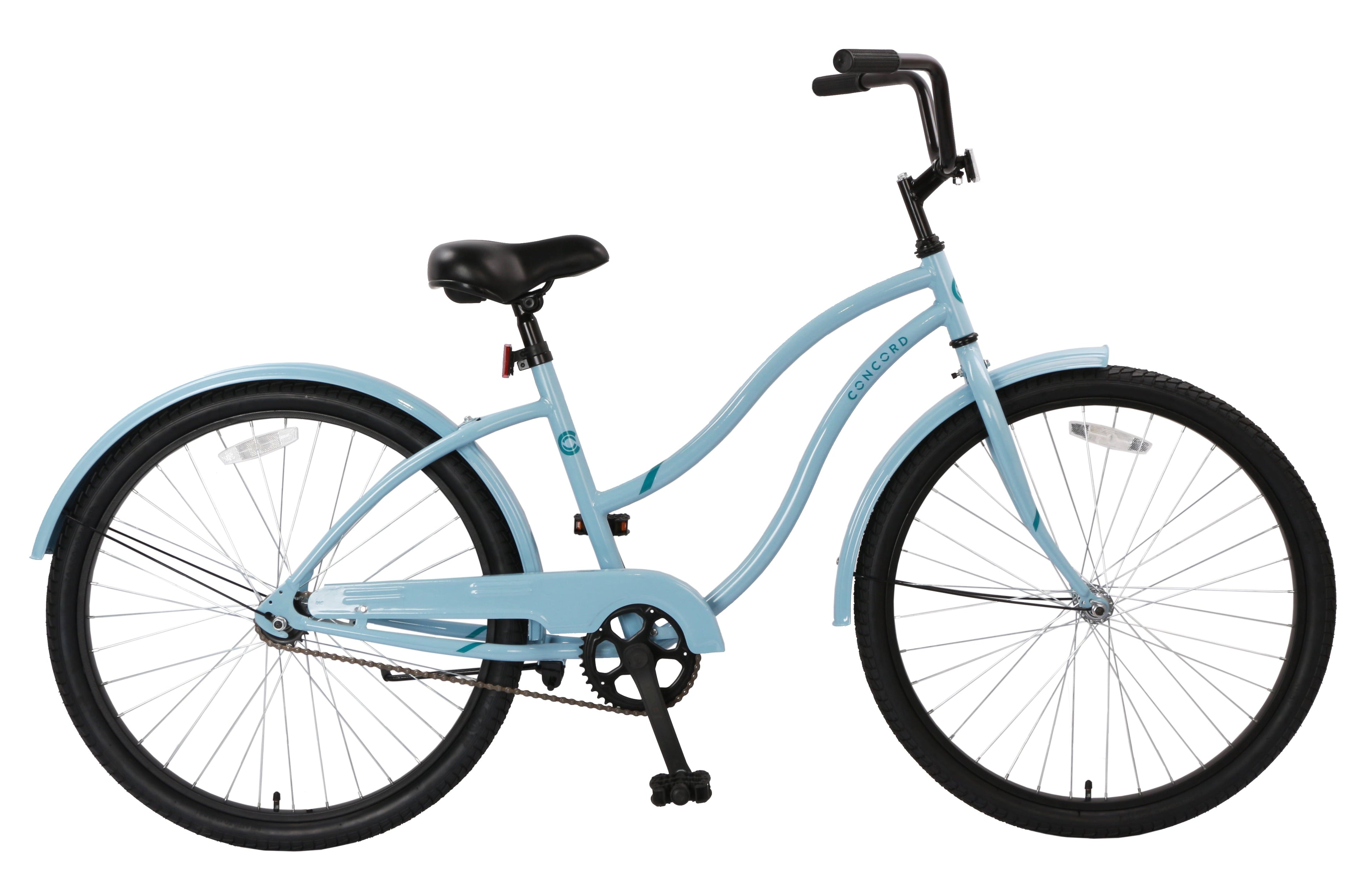 Concord 26 Pacifica Cruiser Bicycle, Fits Riders 5'2 - 5'10+, Adult, Unisex, Light Blue