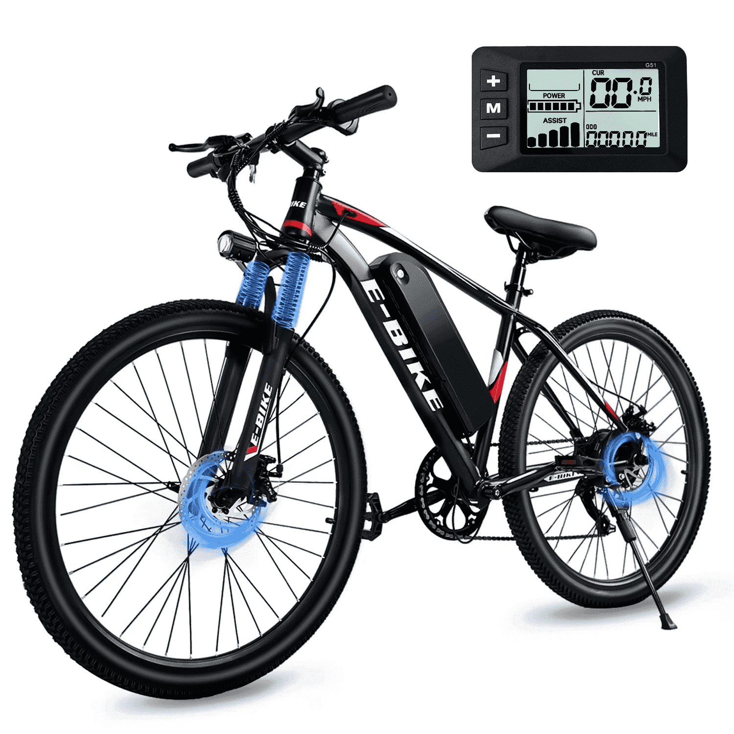 Setohet 26 Electric Bike for Adults, ebike 1200W Peak Power Motor, 45Miles 20MPH 432Wh Battery,7-Speed, UL 2849