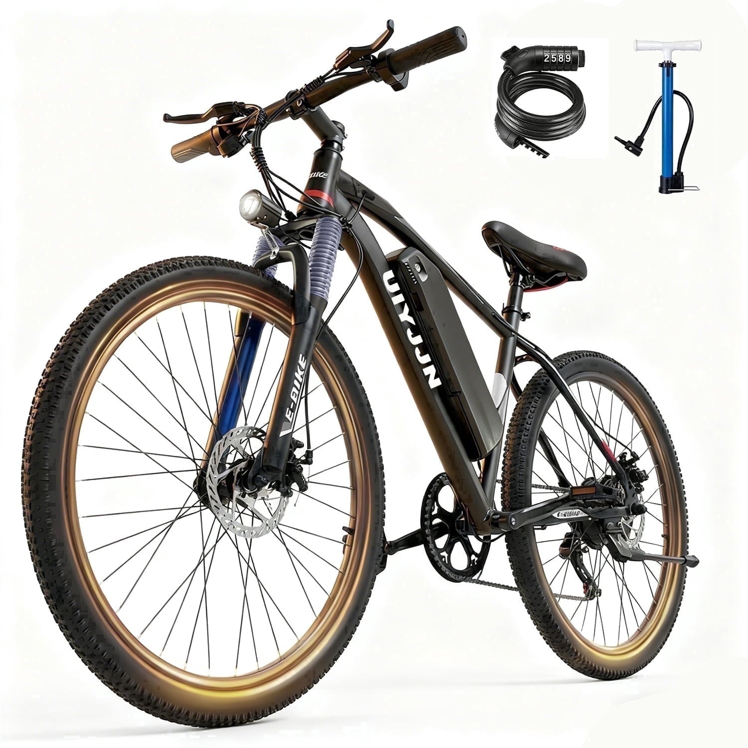 26 Electric Bike for Adults, 500W Motor, 36V Removable Battery, 25MPH & 35 Miles Range, UL2849 Certified, Dual Suspension Commuter Ebike