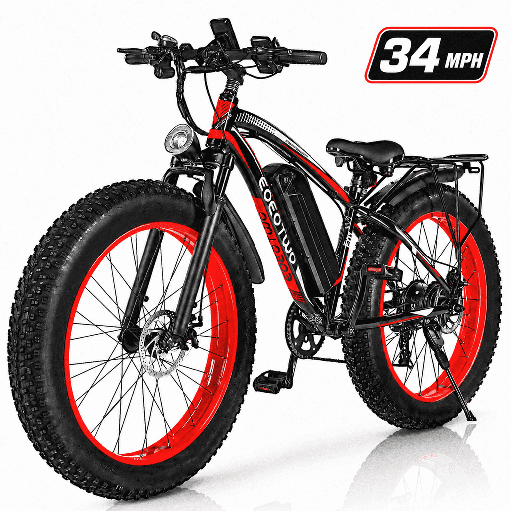 EOEOTWO 26 Fat Tire Electric Bike for Adults, 1500W Motor 34Mph, 48V 15Ah Battery 60Miles Range, Mountain Ebike, UL 2849 Certified