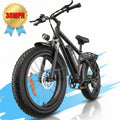 750W 1500W Electric Bike for Adults, 48V 15.6Ah Removable Battery, 26x4 Fat Tire Ebike, 7 Speed Shimano, Rear Rack, UL2849, Black